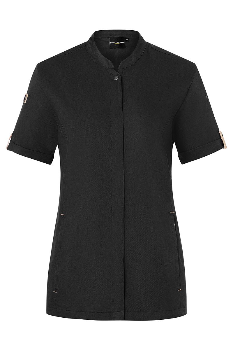 Kochjacke KARLOWSKY Damen Kochjacke GREEN-GENERATION Kurzarm Schwarz