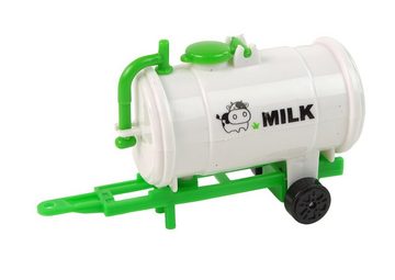 LEAN Toys Spielzeug-Traktor Hofset Traktor Milchtank Spielzeugset Landmaschinenfahrzeug Spielspaß