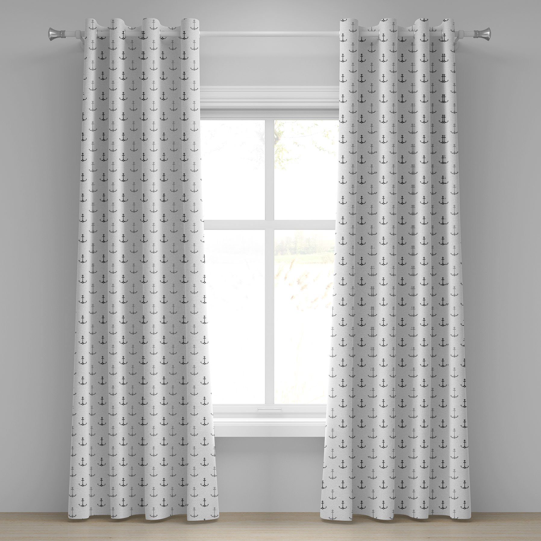 Gardine Dekorative 2-Panel-Fenstervorhänge für Schlafzimmer Wohnzimmer, Abakuhaus, Fiesta Lateinamerika Sombrero