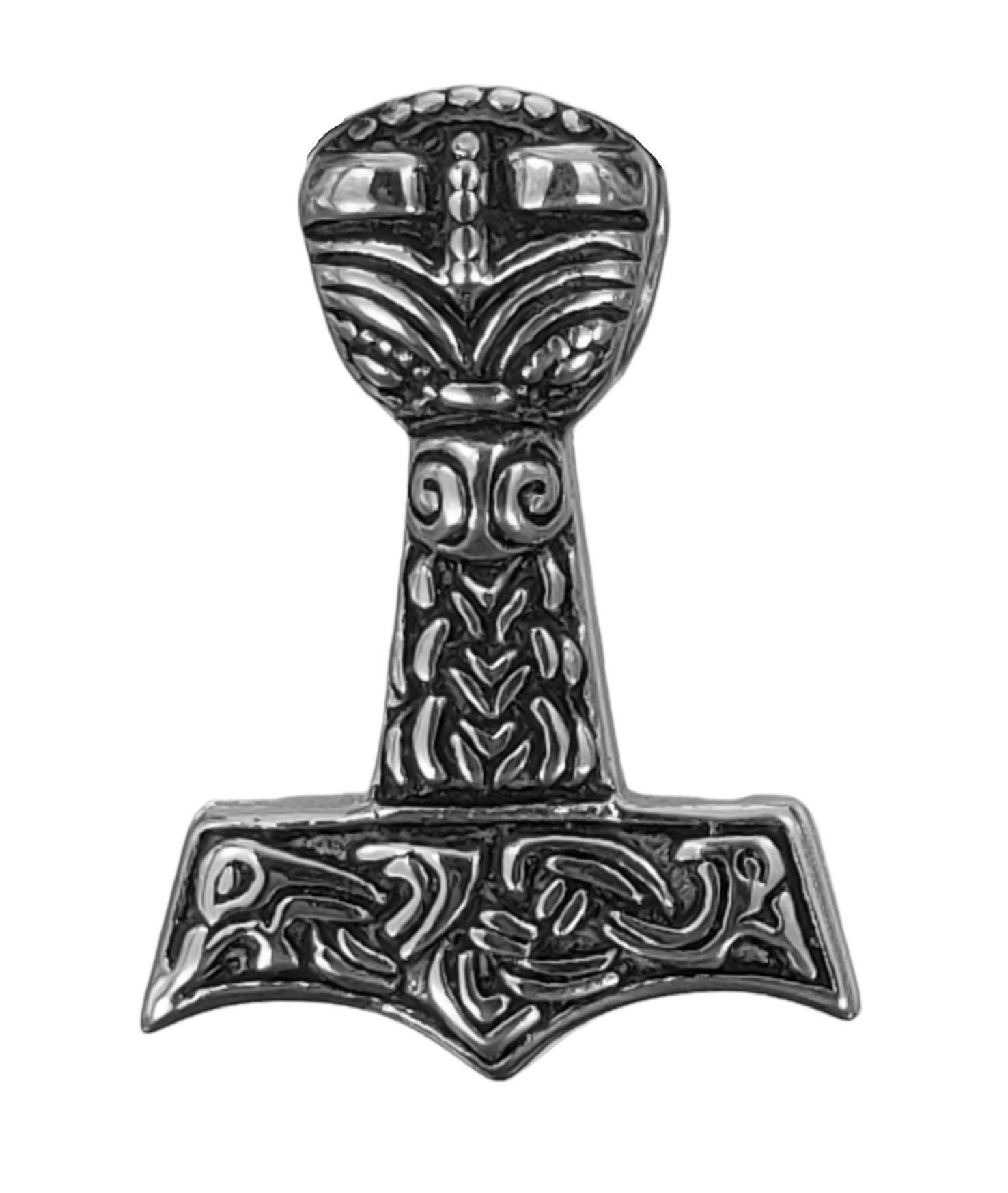 Kiss of Thor Thorshammer Kettenanhänger Leather Hammer Thorhammer