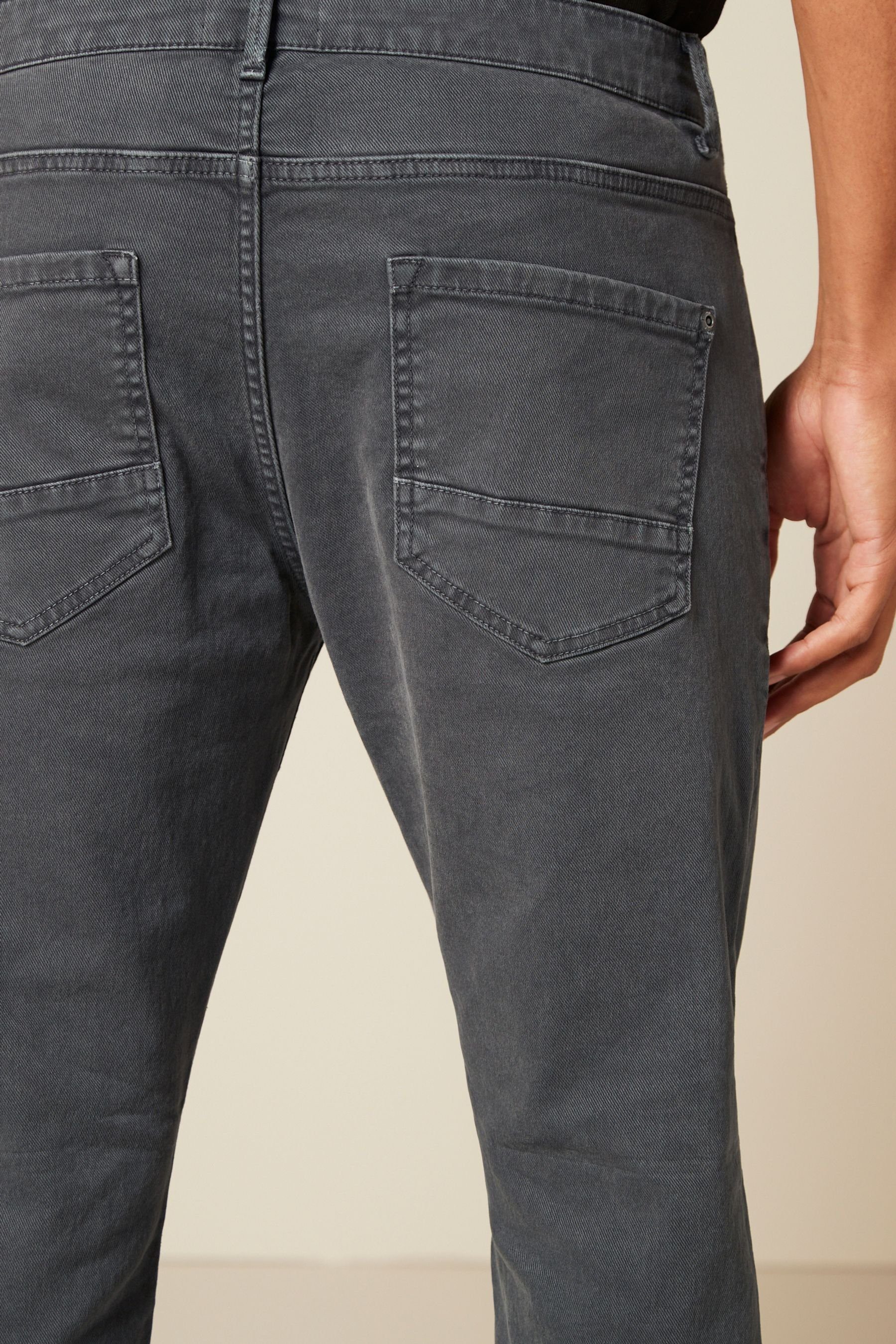 Slim Jeans Charcoal Grey Slim-fit-Jeans Stretch Next Essential (1-tlg) mit Fit