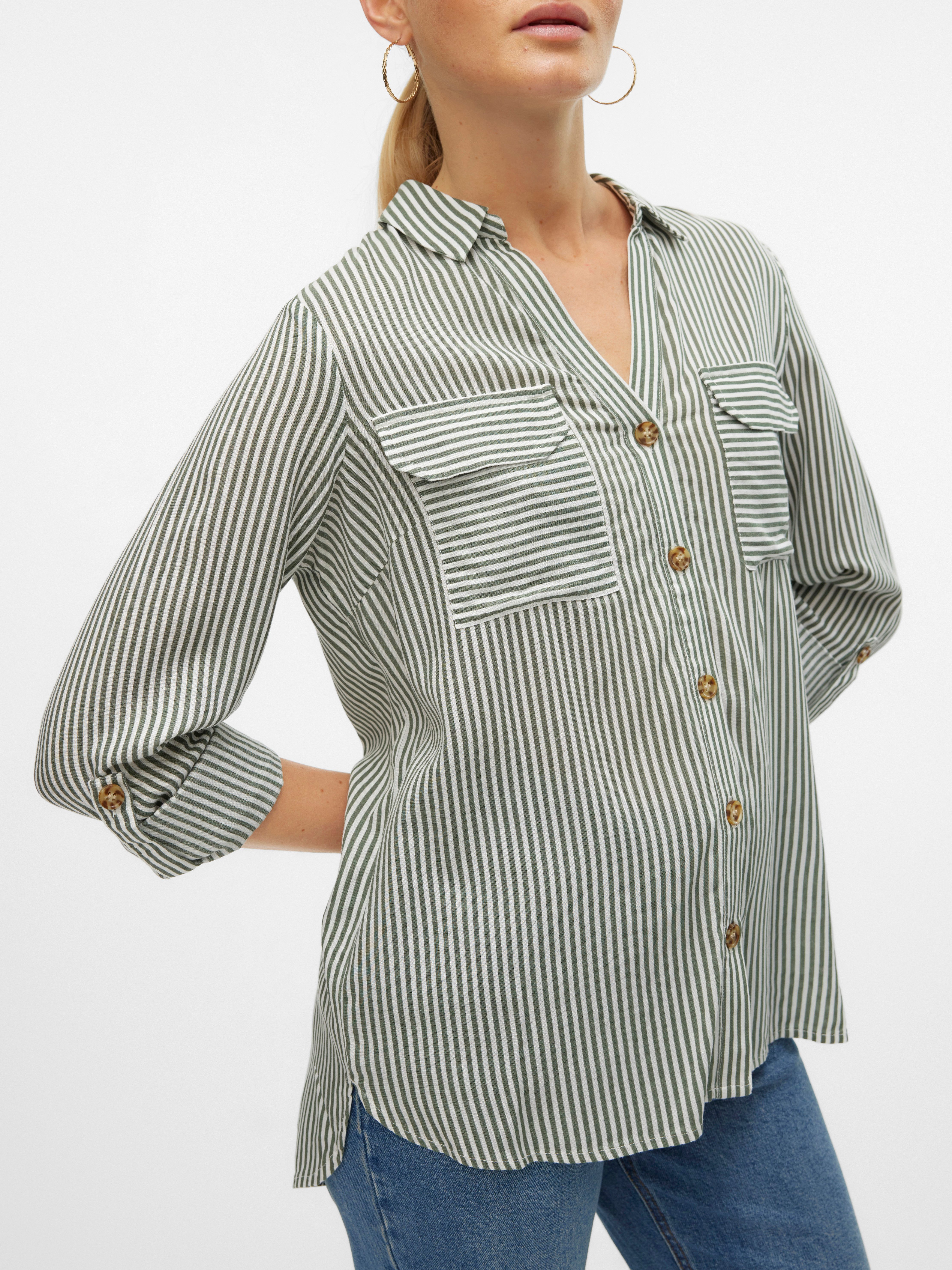 Vero Moda Hemdbluse VMBUMPY L/S SHIRT NEW WVN GA NOOS Viskose, regular fit