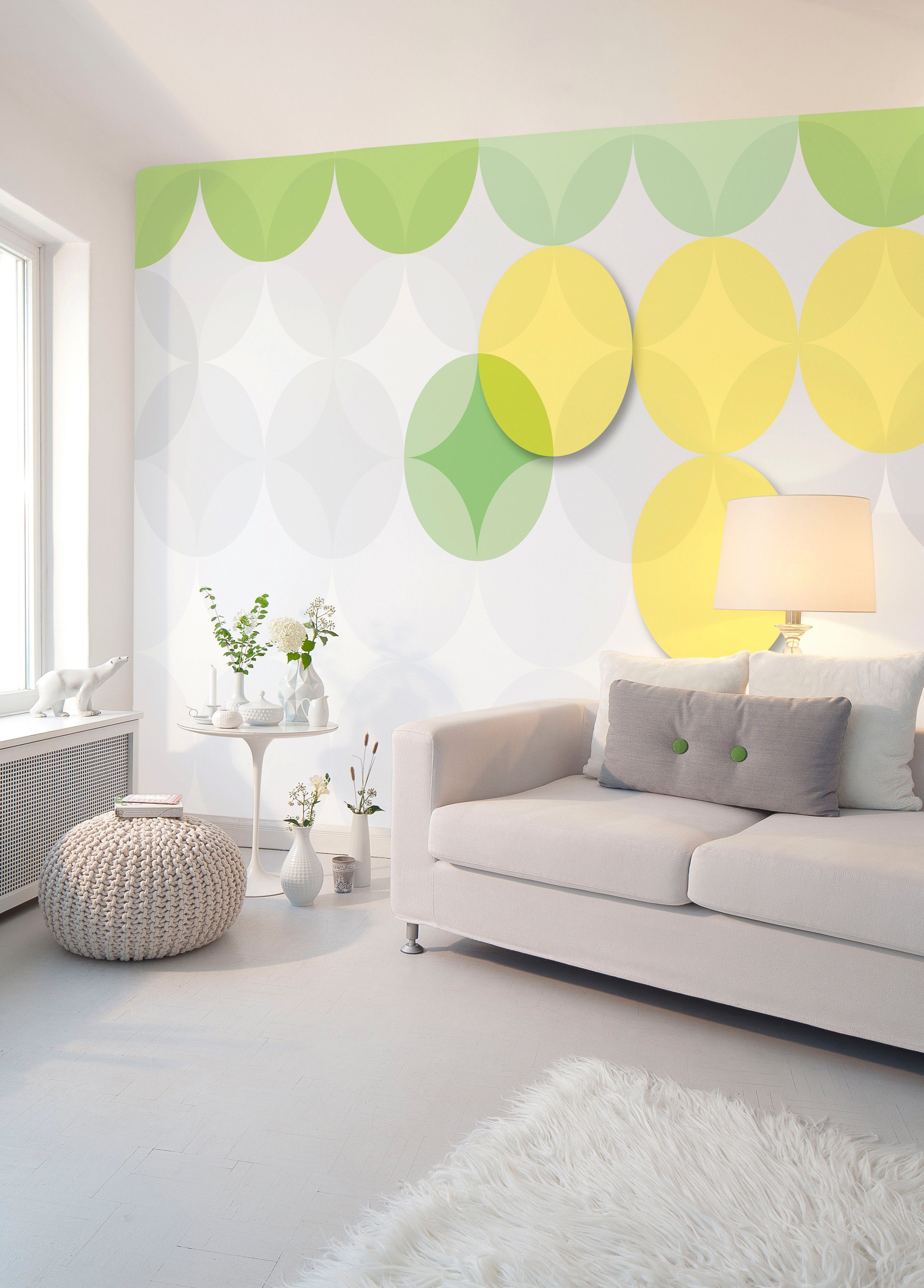 Architects Paper Fototapete Atelier 47 Circle Pattern 3, glatt, Mit Punkten, (6 St), Vlies, Wand, Schräge, Decke