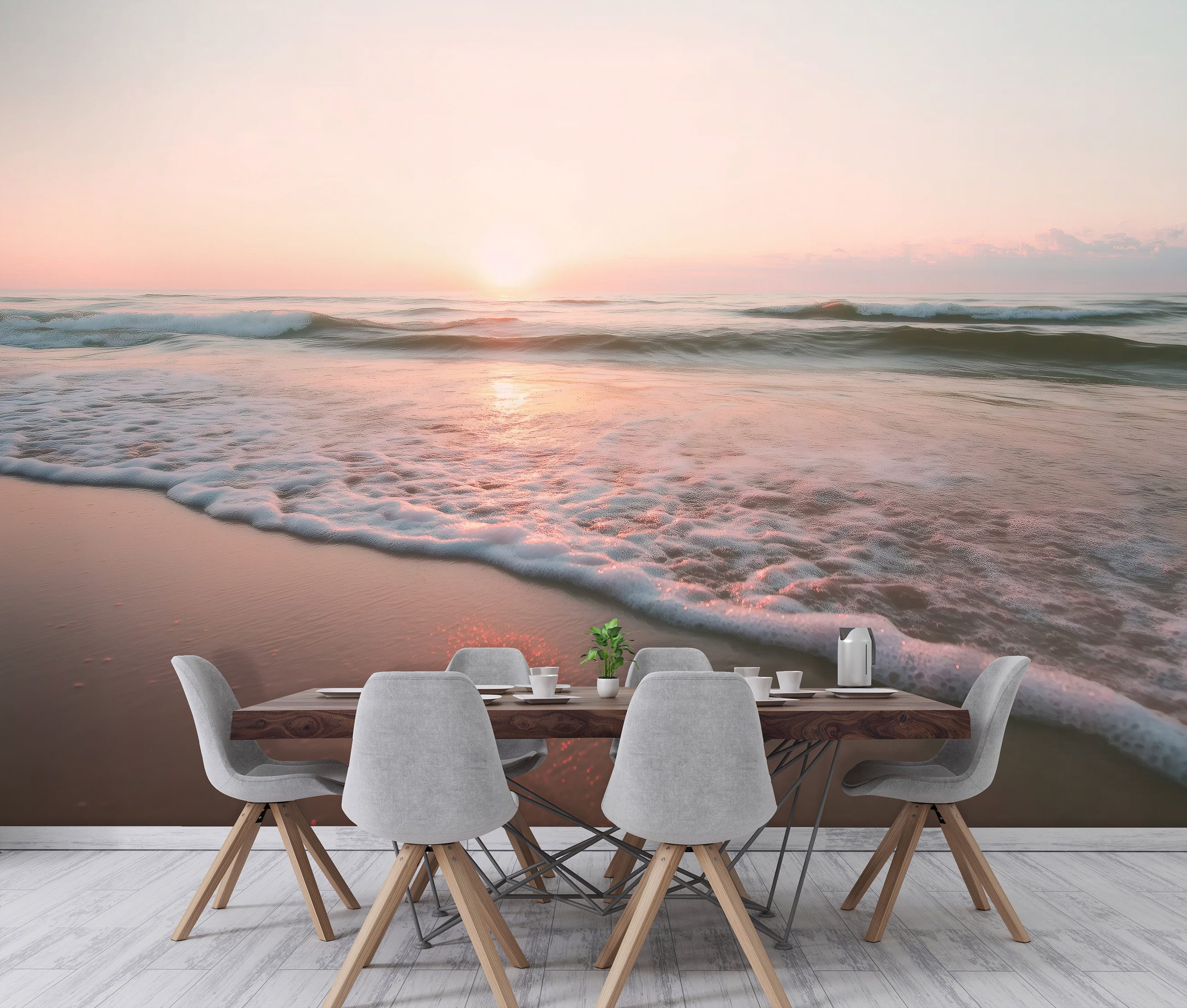 Wallarena Fototapete Meer Strand - Mehrfarbig - Modern - Vlies - Schlafzimmer, glatt, (2 St), 100x70cm