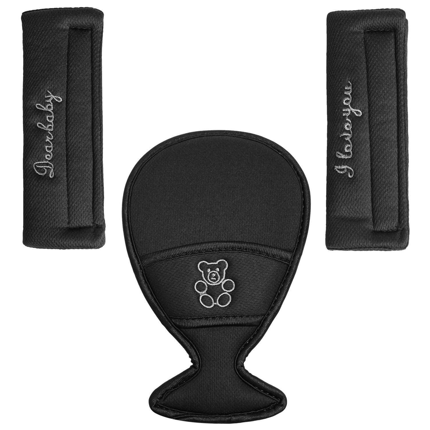 LuxusKollektion Gurtpolster Gurtpolster Set Babyschale Buggy Kinderwagen Autositz L (3er Pack)