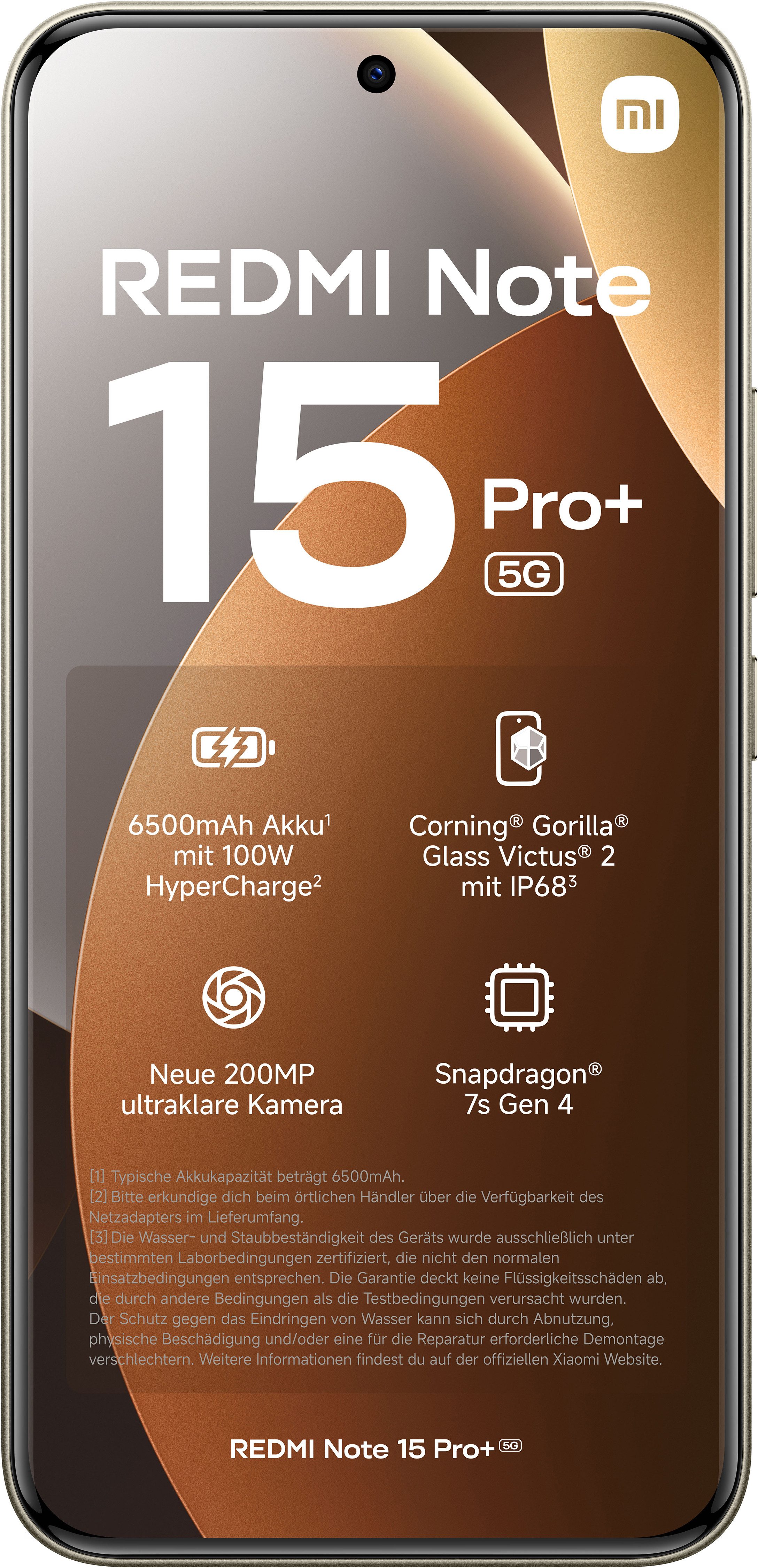 Xiaomi Redmi Note 15 Pro+ 5G 8+256 Smartphone (17,34 cm/6,83 Zoll, 256 GB Speicherplatz, 200 MP Kamera)