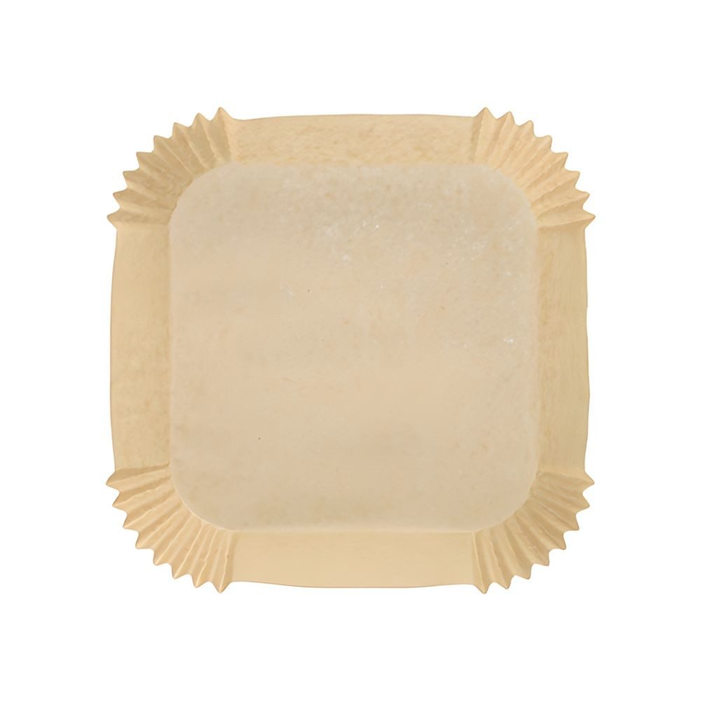 PAPSTAR Backpapier 100 x Backpapiere 16 cm x 16 cm x 4,5 cm braun Heißluftfritteusen – Bild 2 von 3