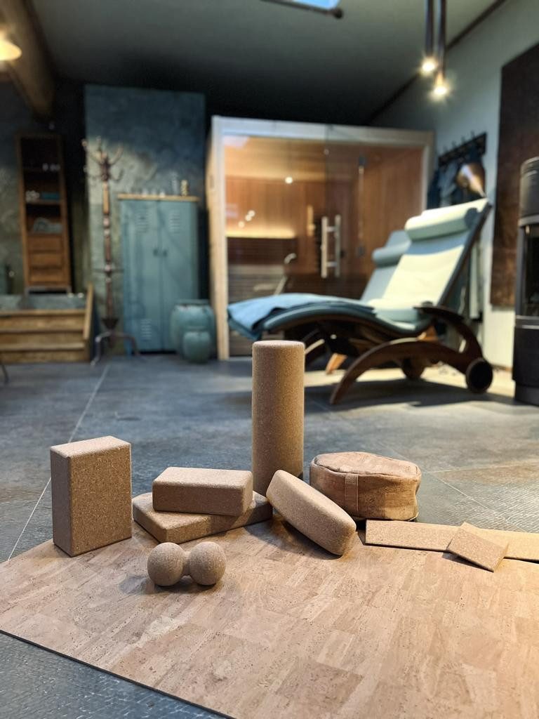Kork-Deko.de Yogablock Kurzer Yogakeil aus Kork, für verschiedene Übungen