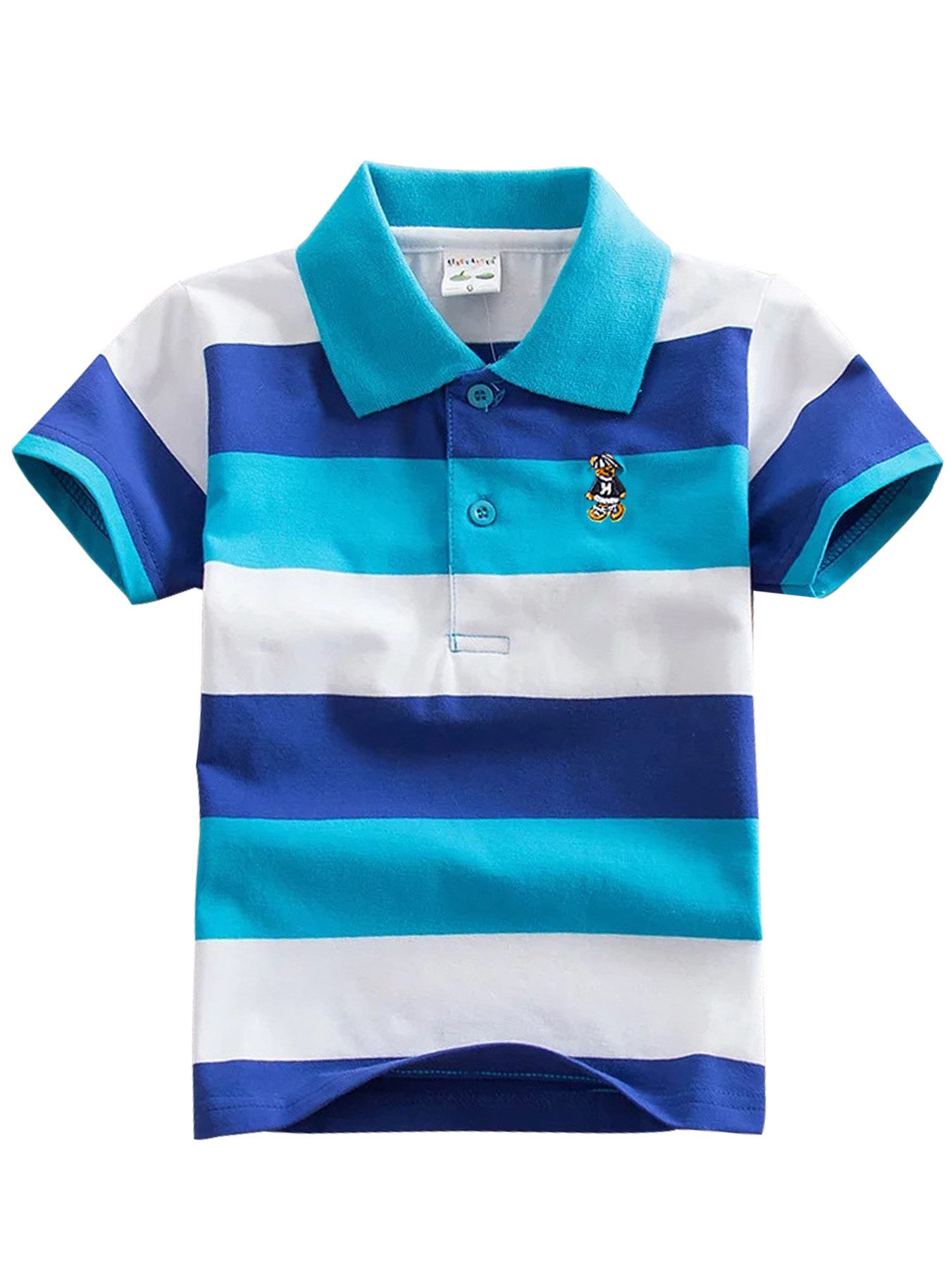 DEBAIJIA Poloshirt Jungen Poloshirt Kinder 1-12T Baumwolle Atmungsaktiv Sommer