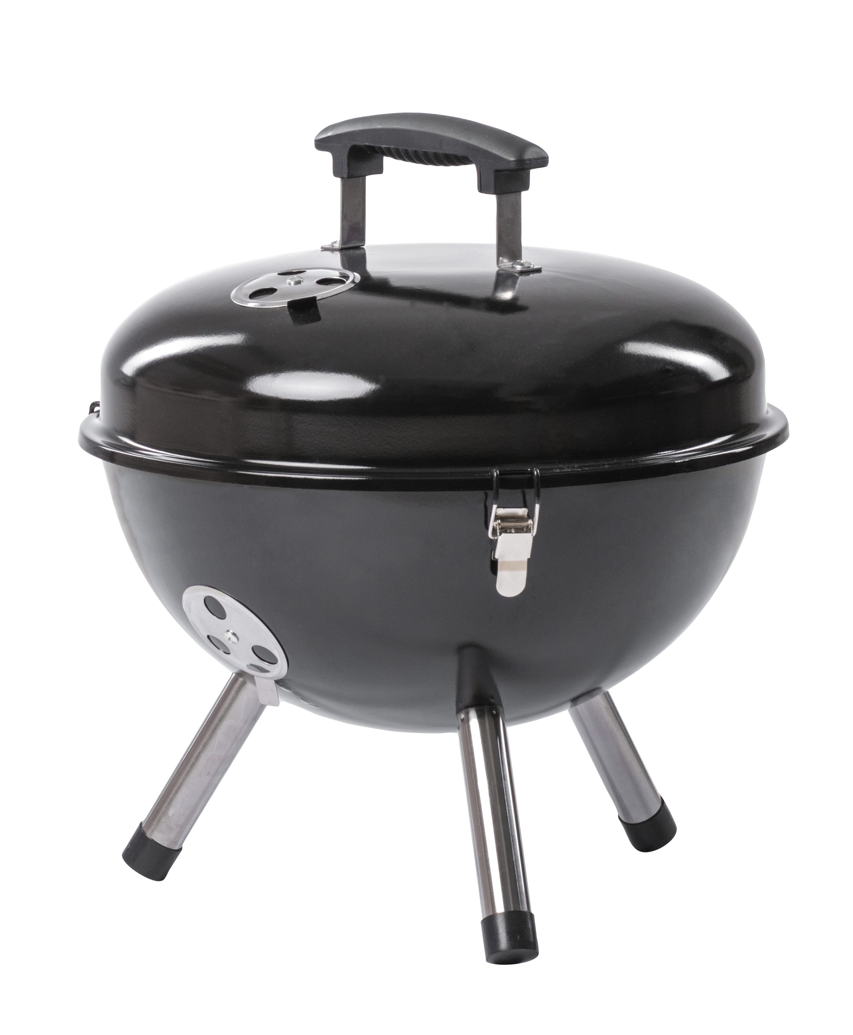 ROSMARINO Holzkohlegrill Tragbarer Holzkohlegrill mit robustem Stahlrahmen & praktischem Design