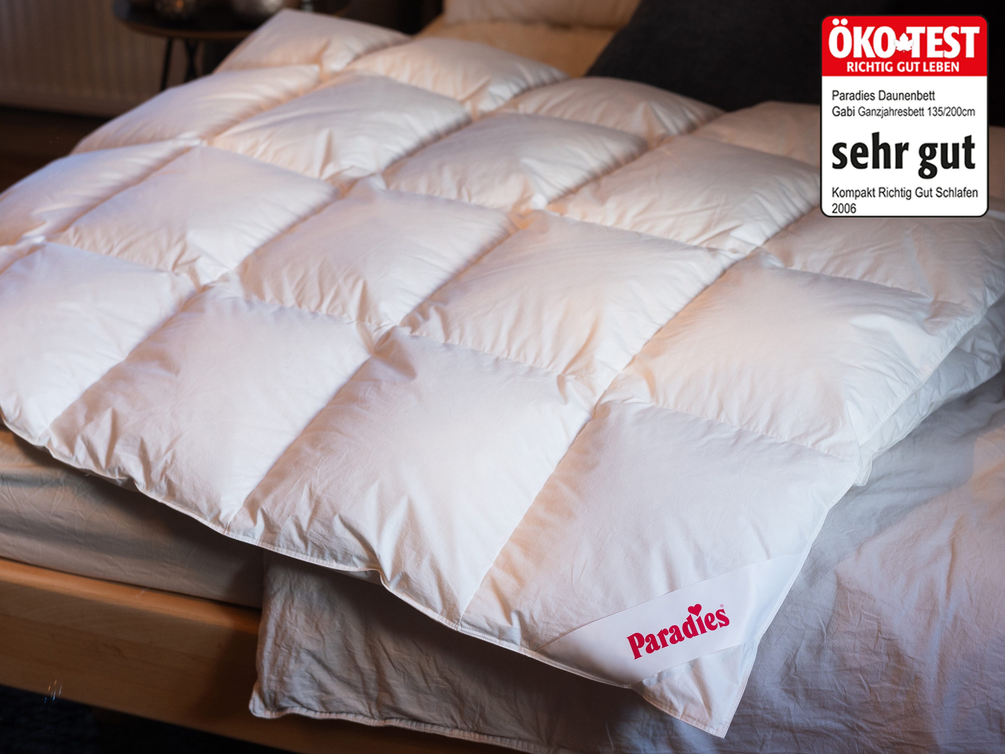 Paradies Gänsedaunenbettdecke Gabi 90, Füllung: 90% Daunen, 10% Federn, Bez günstig online kaufen