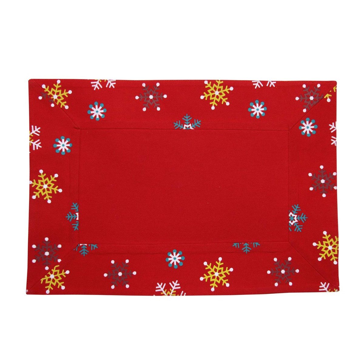 Homescapes Platzset Rotes Tischset Weihnachten mit günstig online kaufen