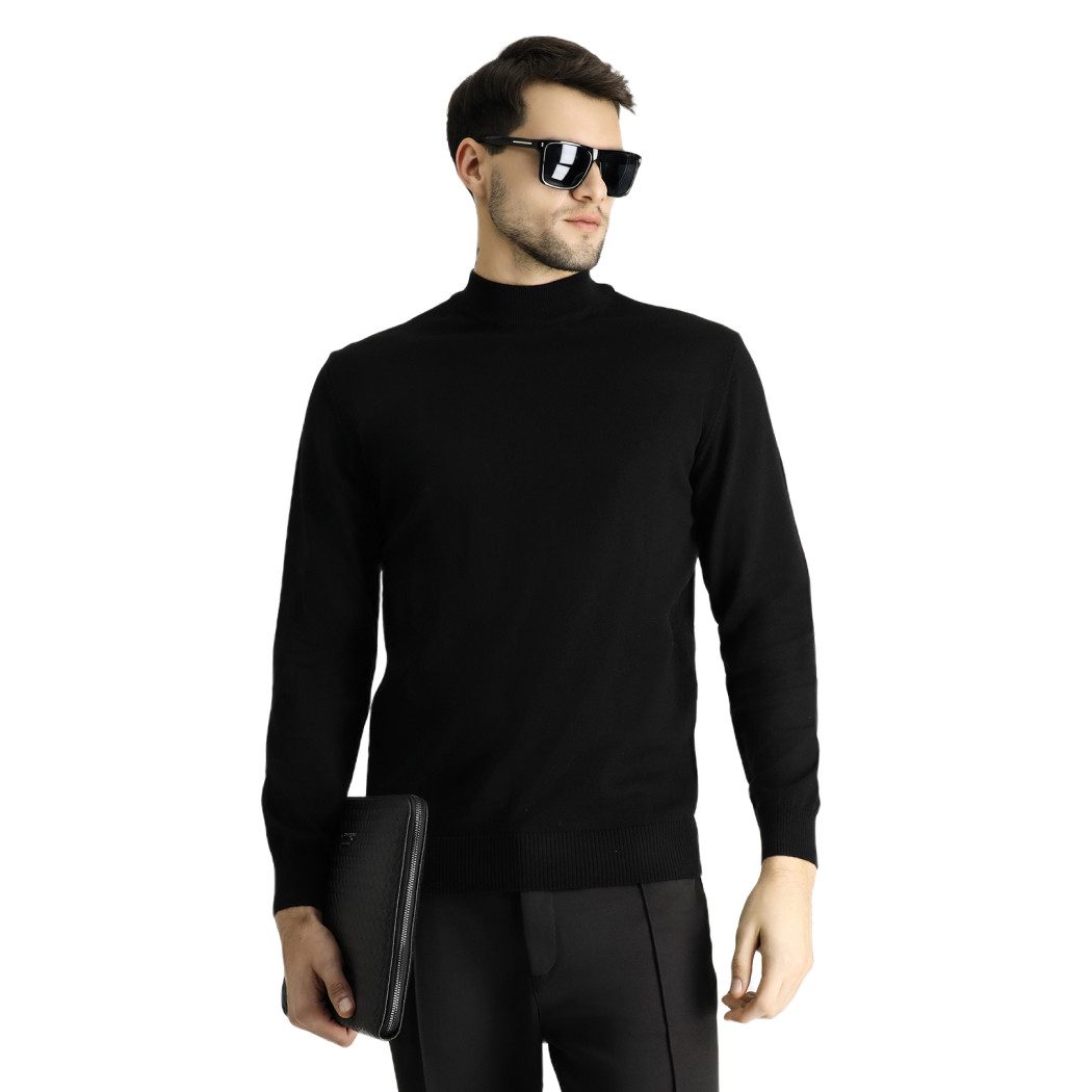 KIGILI Sweater Herren Pullover Slim Fit, Rollkragenpullover, Stilvoll, Langarmshirt