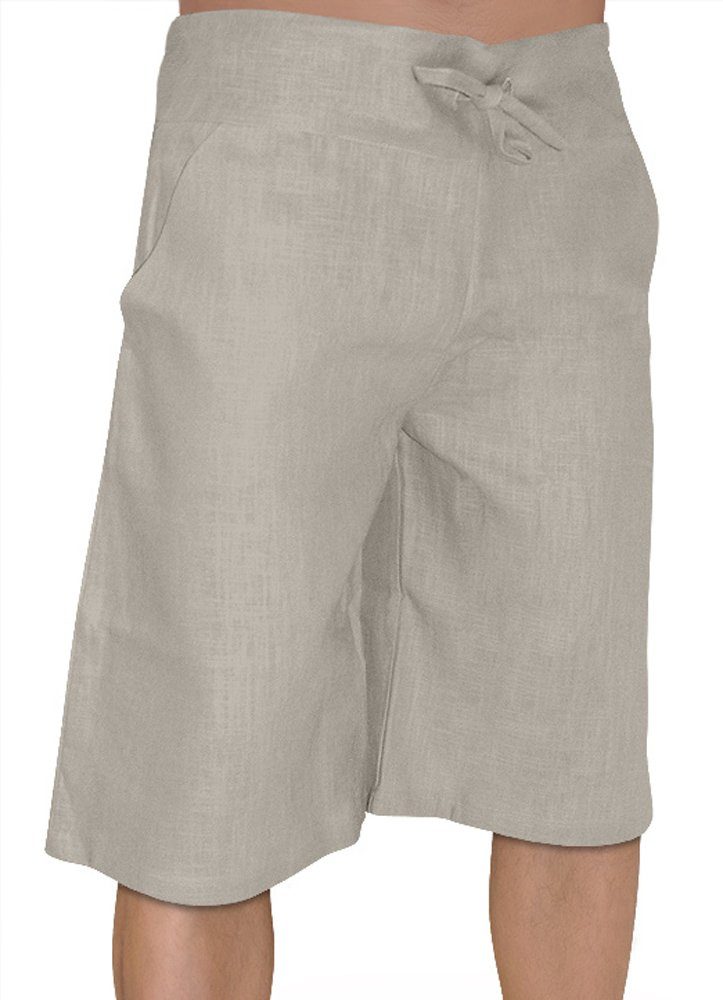 SCHAZAD Leinenhose Bermuda Leinenhose beige