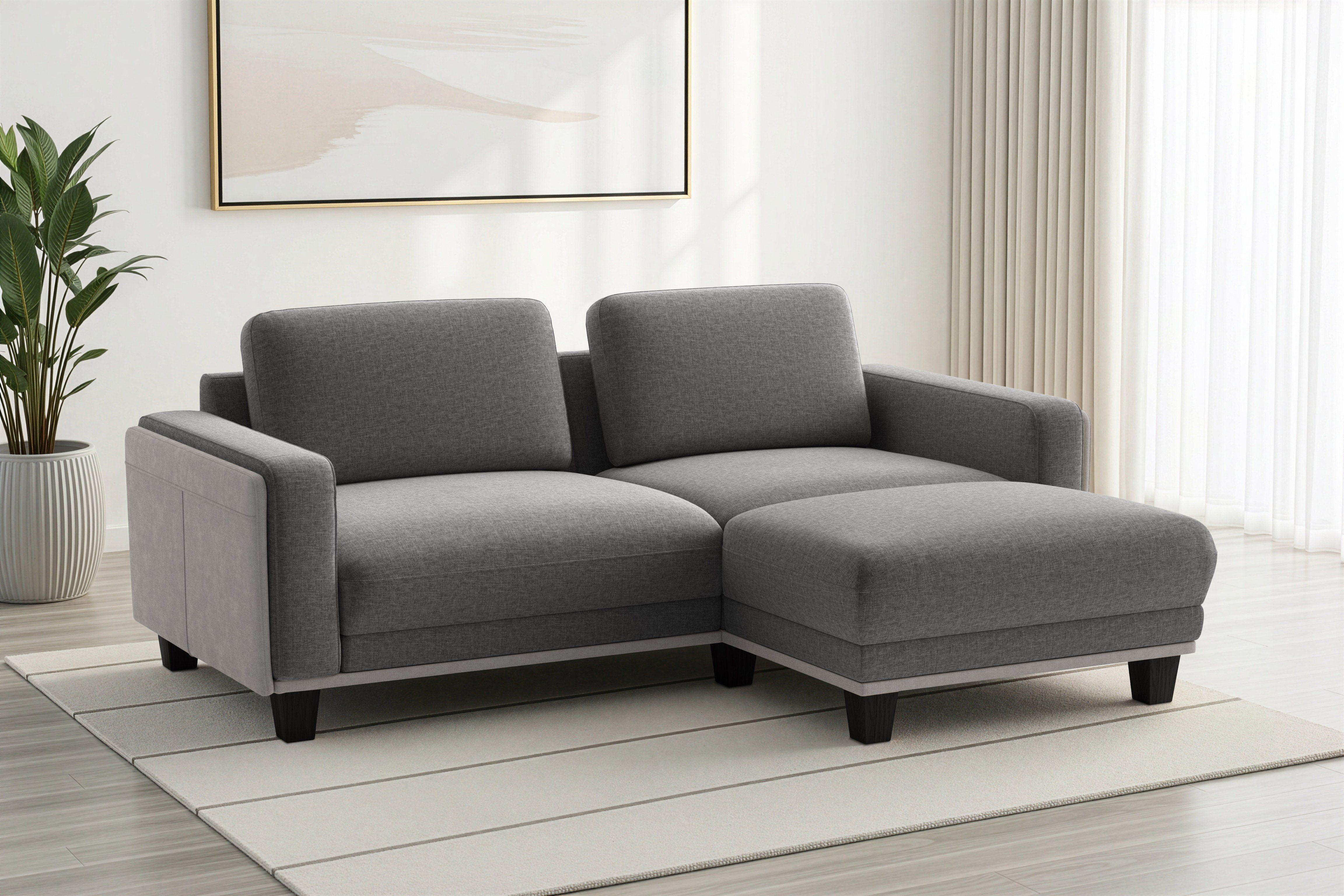 sit&more Ecksofa Concept, Modernes Sofa in drei Fußfarben zur Auswahl