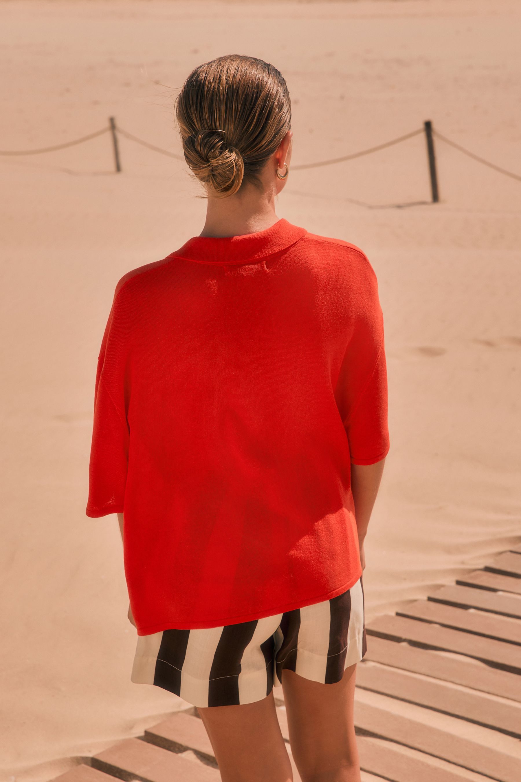 Next Kurzarmbluse Kurzarmbluse mit Kragen und Leinenanteil (1-tlg) günstig online kaufen