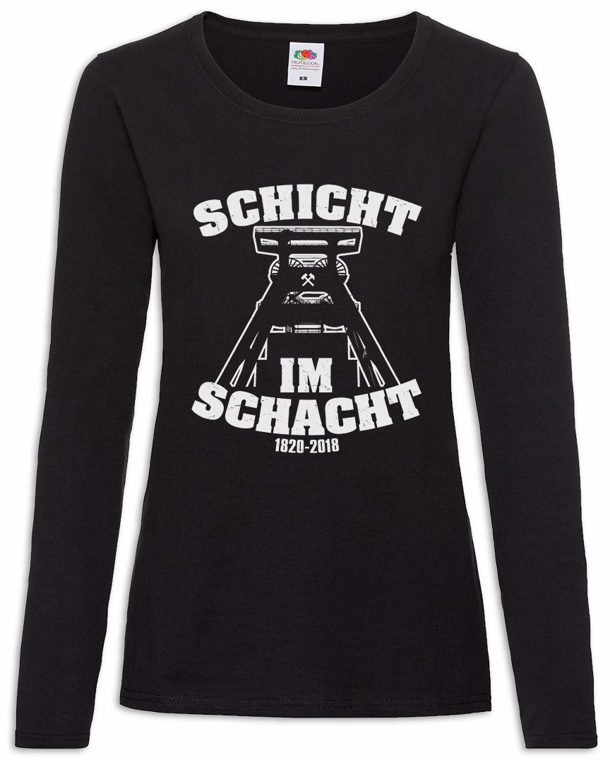 Langarmshirt Schicht Im Schacht Damen Langarmshirt Kohle Bergwerk Unter Tag