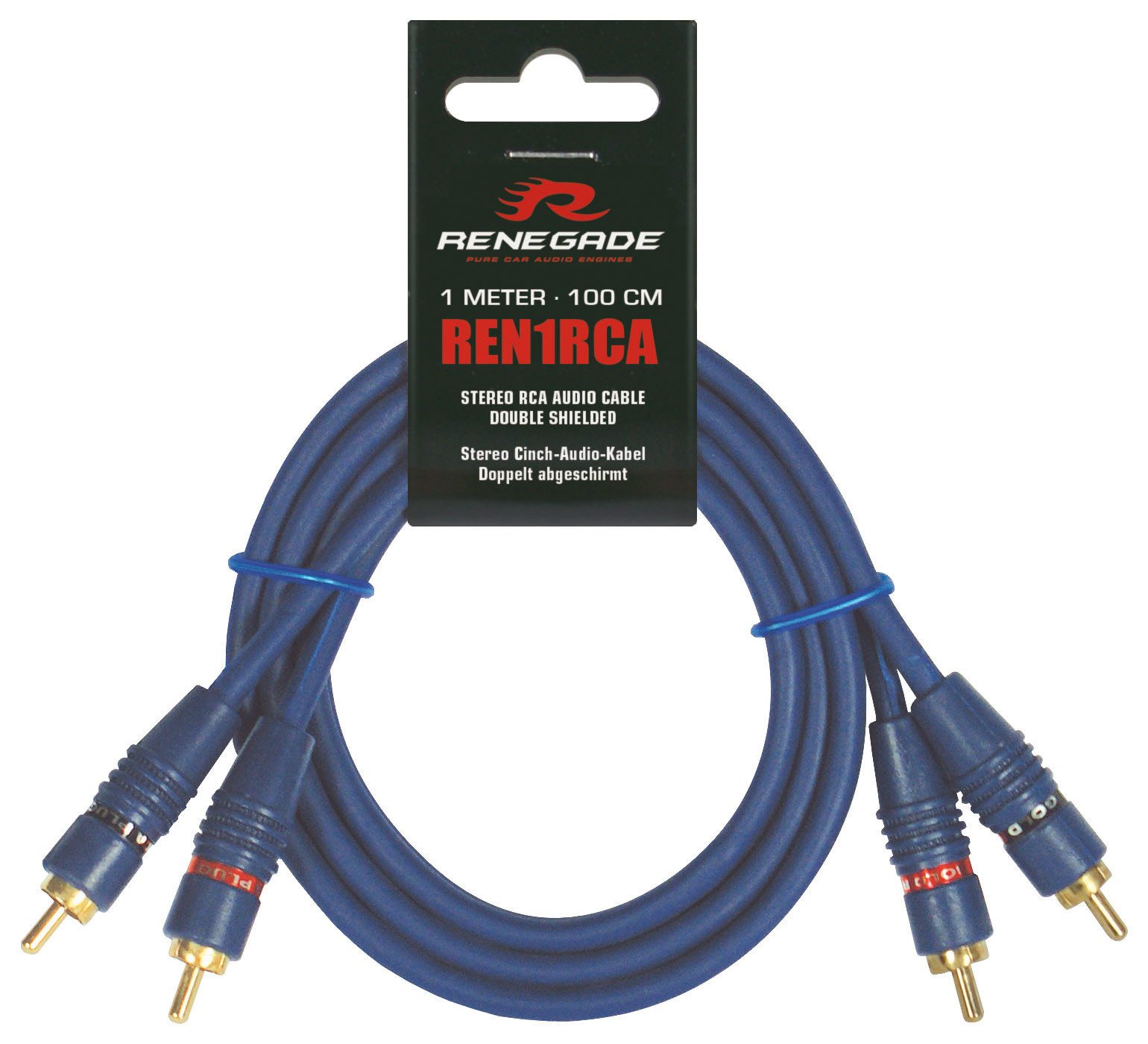 Renegade Renegade REN1RCA Cinch Stereo Audiokabel 1 m Auto-Lautsprecher