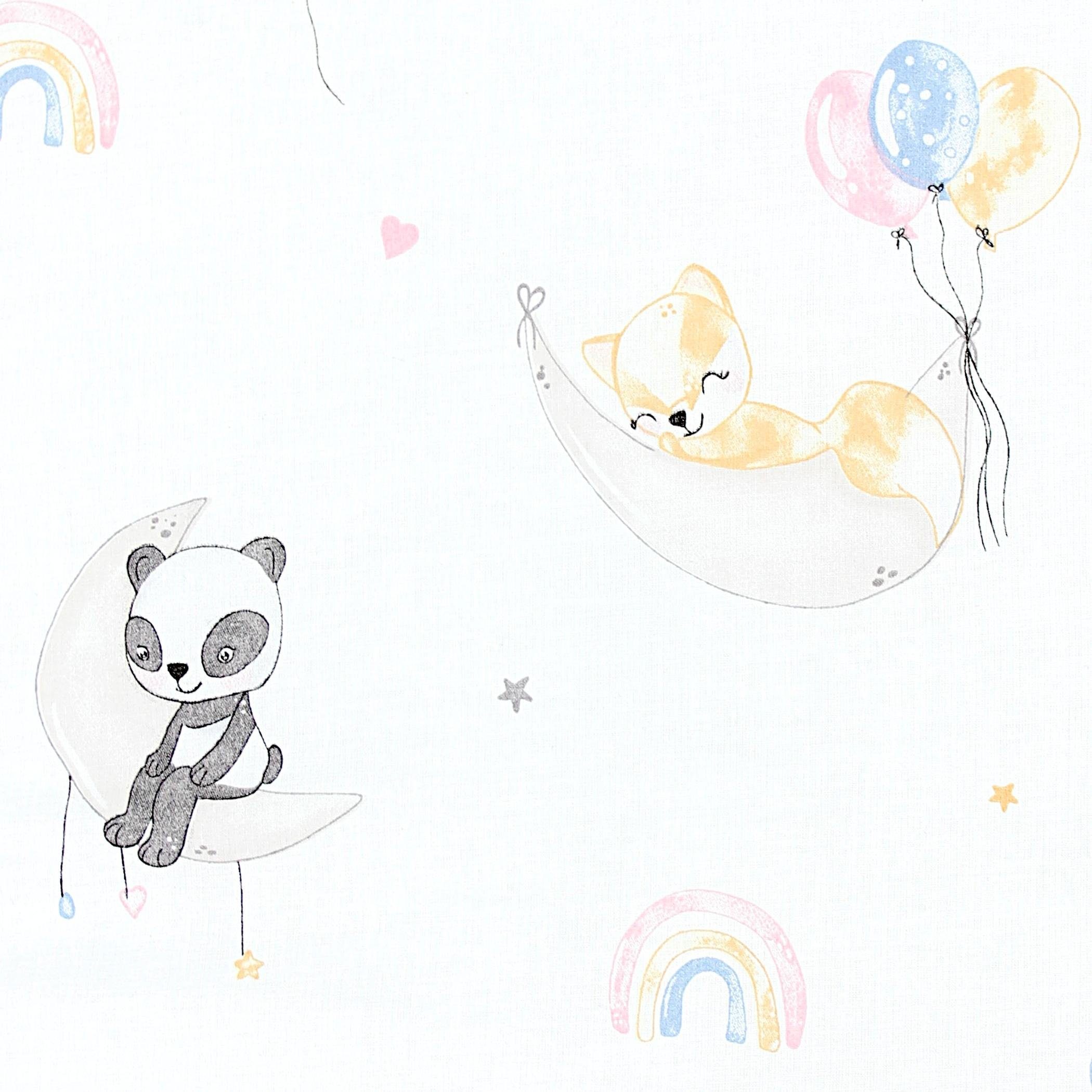 TupTam Wickelauflage TupTam Baby Mond Gemustert Wickeltischauflage Luftballons Baumwollbezug mit / Tiere 