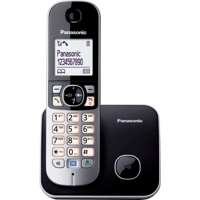 Panasonic KX-TG6811GS Schnurloses DECT-Telefon (Mobilteile: 1 mit Anrufer- und Wahlsperre)