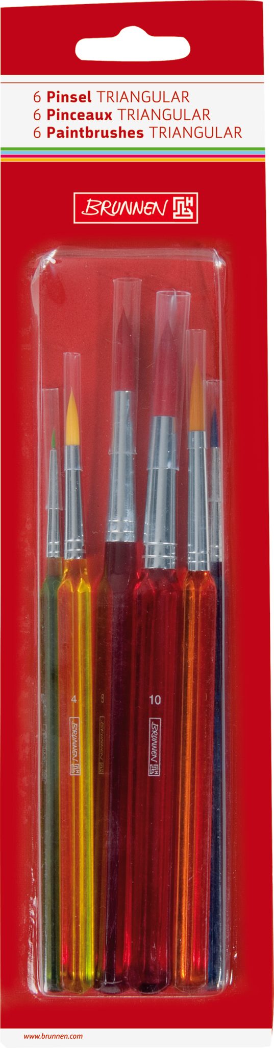 BRUNNEN Pinsel 12XBRUNNEN 1048932 Schulpinsel-Set 6tlg