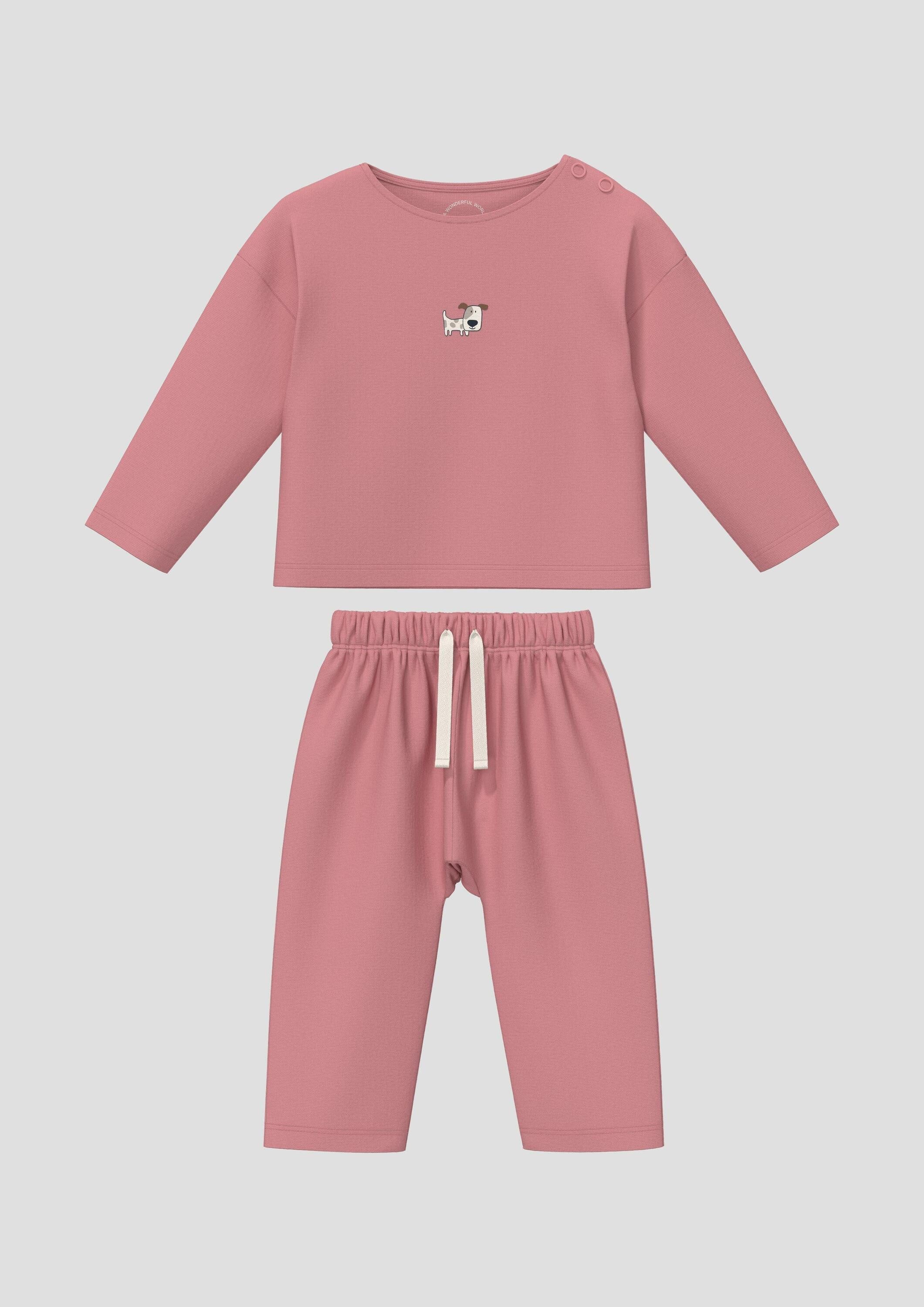 s.Oliver Langarmshirt T-Shirt Unisex Set Langarmshirt und Jogpants