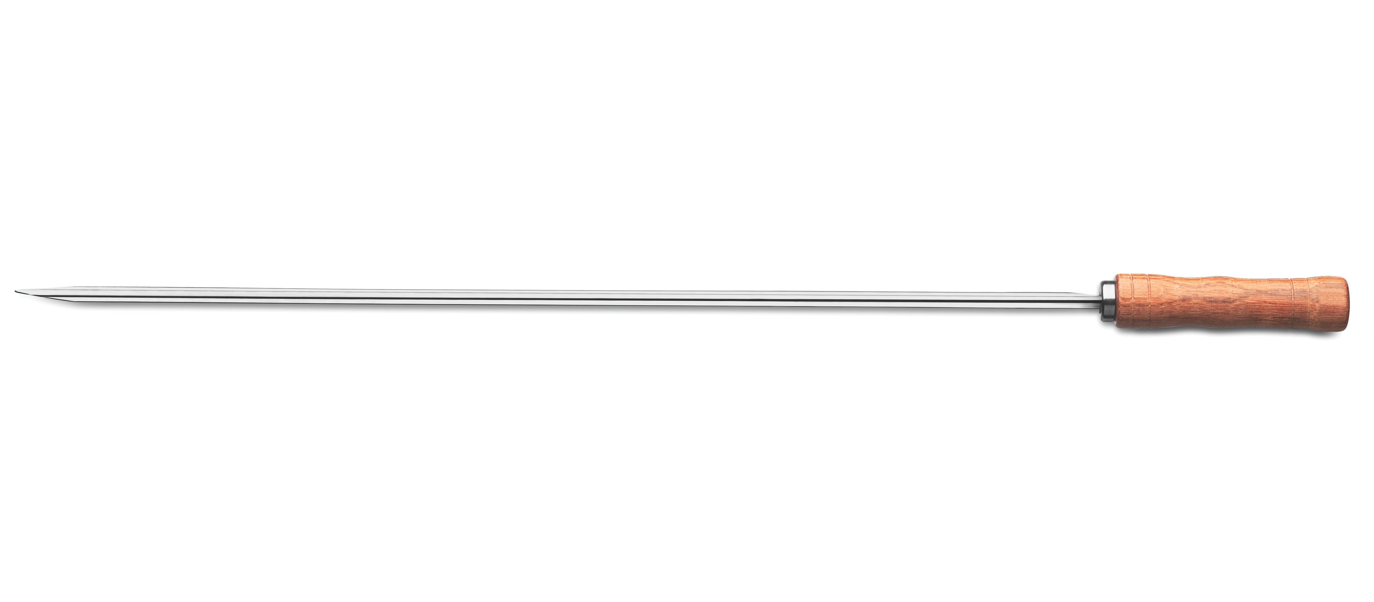 Tramontina Grillspieß CHURRASCO 10 mm, rostfrei (1-St), Edelstahl, Griff aus Hartholz, spezielles V-Profil für Stabilität