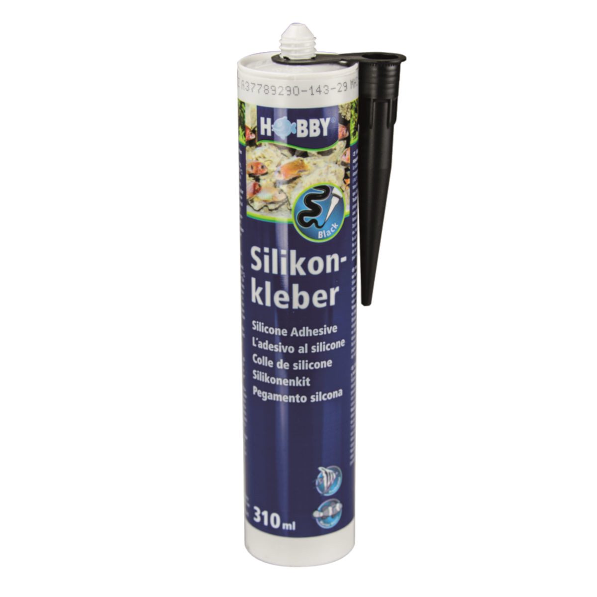 HOBBY Aquariendeko Hobby Silikonkleber, schwarz – 310 ml