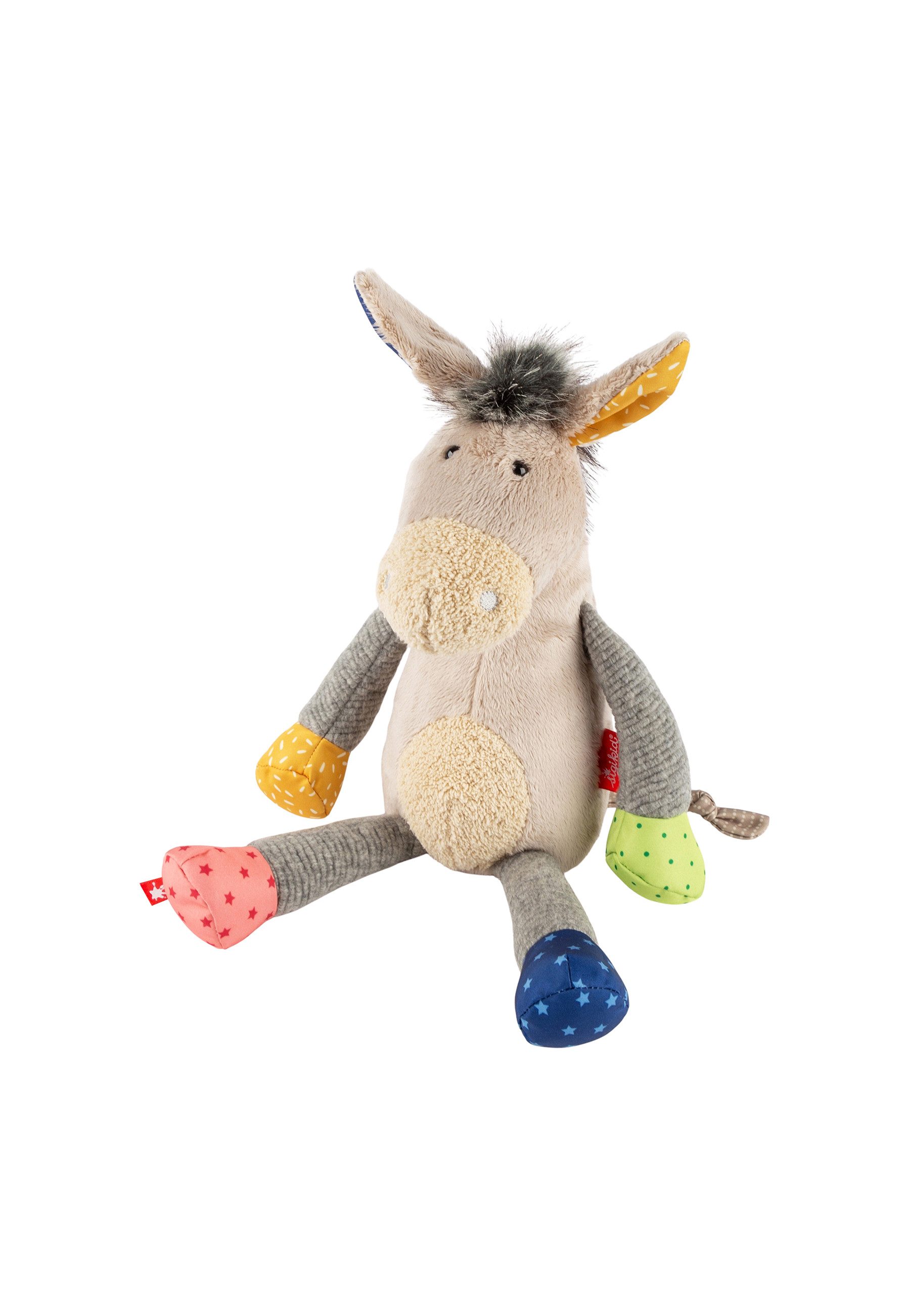Sigikid Kuscheltier Kuscheltier Esel Patchwork Sweety grau (1-St)