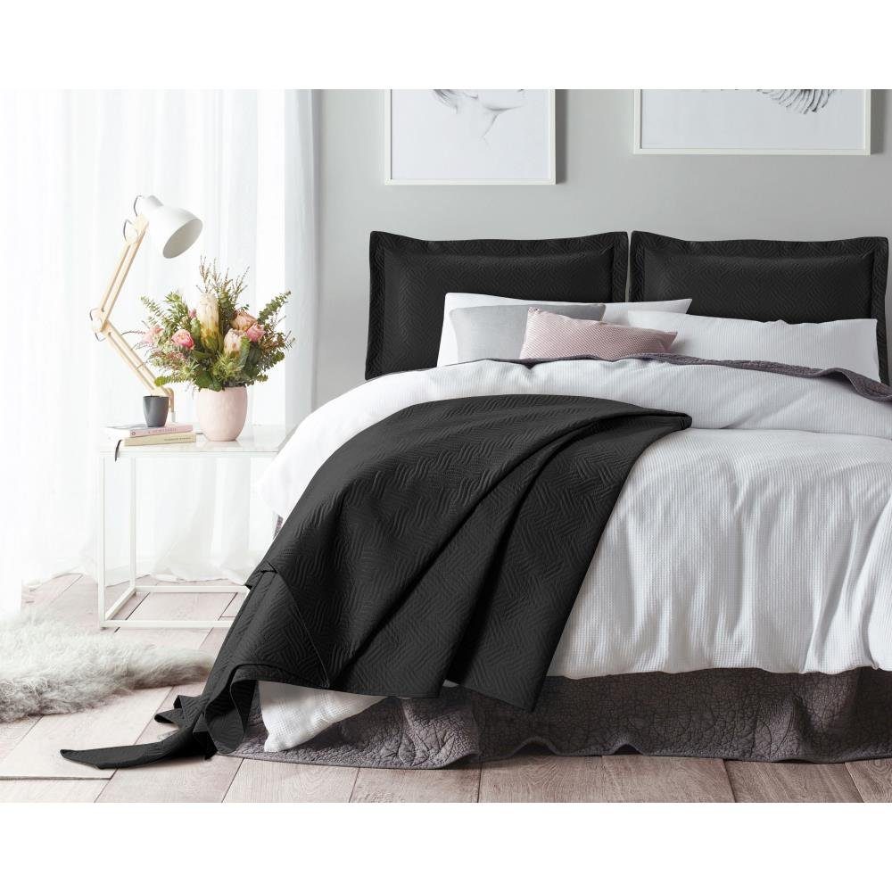 Sitheim-Europe Tagesdecke Sleeptime Wave - Tagesdecke - 260x250 + 2 Kissenbezüge 60x70, Gut atmungsaktiv