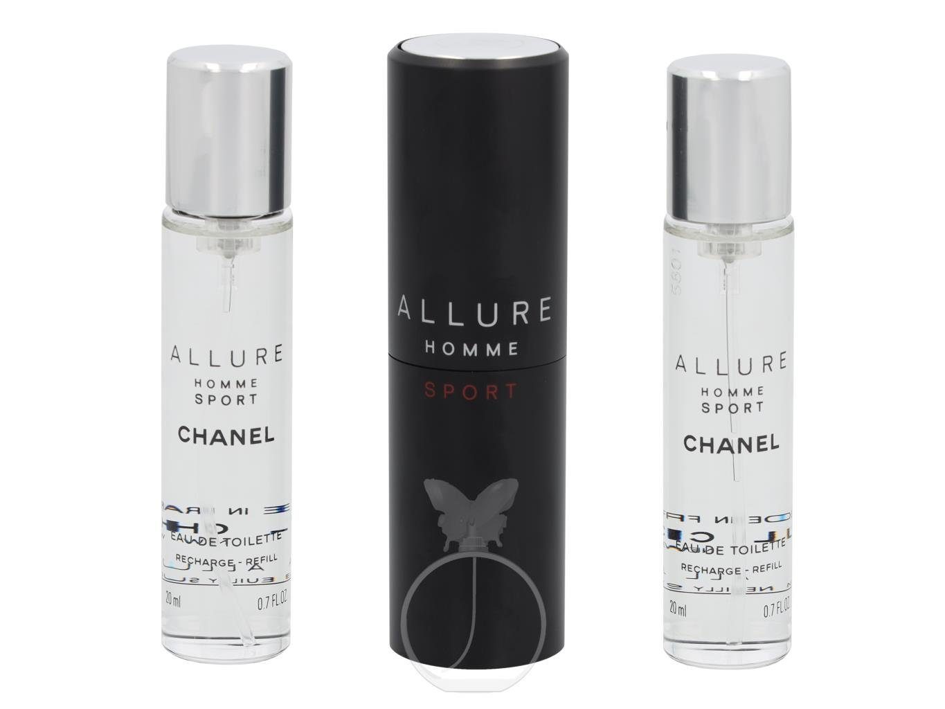 Eau de Toilette Chanel Allure Homme Twist and Spray 3 x 20 ml mit Zerstäuber