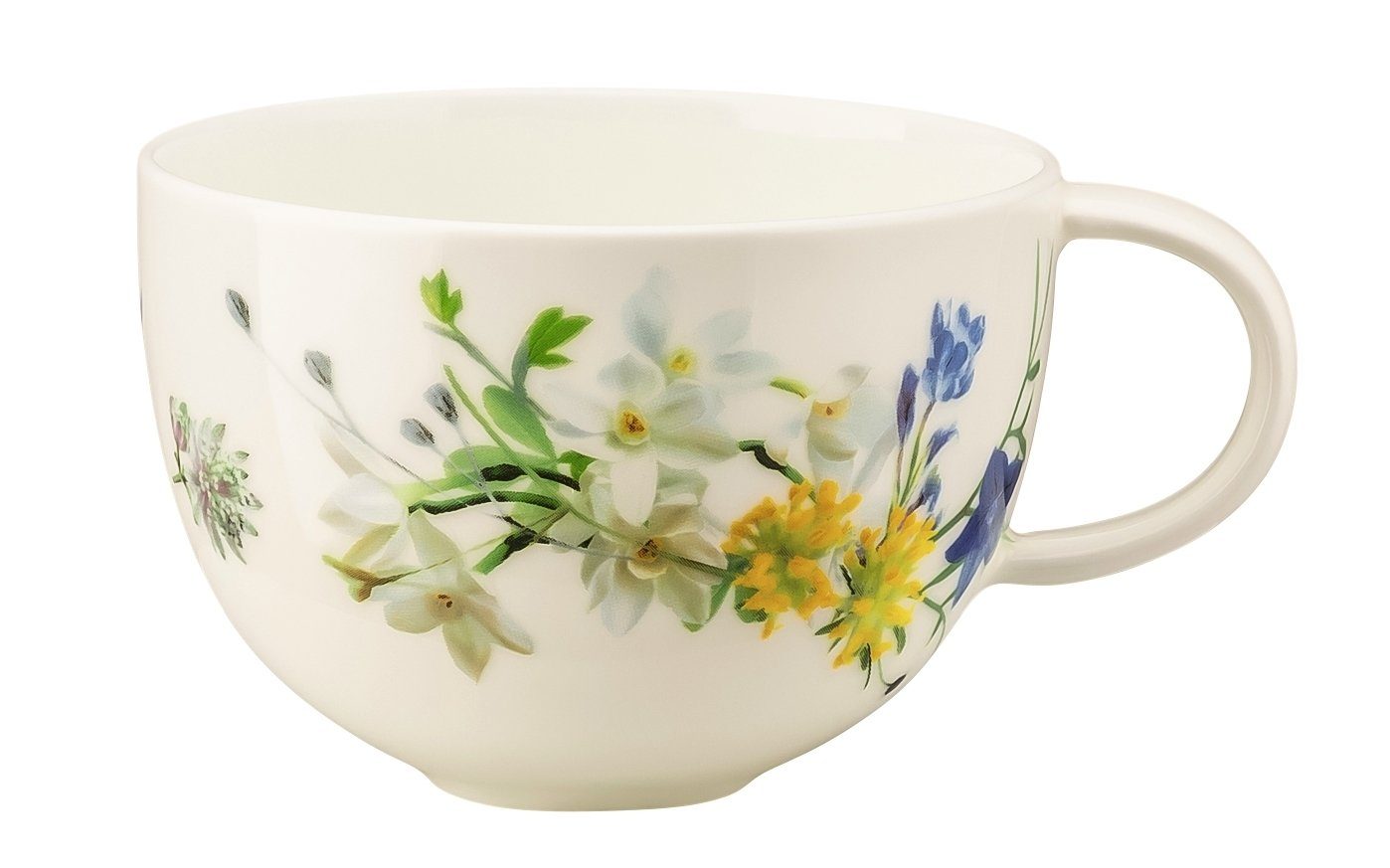 Rosenthal Tasse Brillance Fleurs des Alpes Kombi-Obertasse 0,3 l, Bone China, Tassen