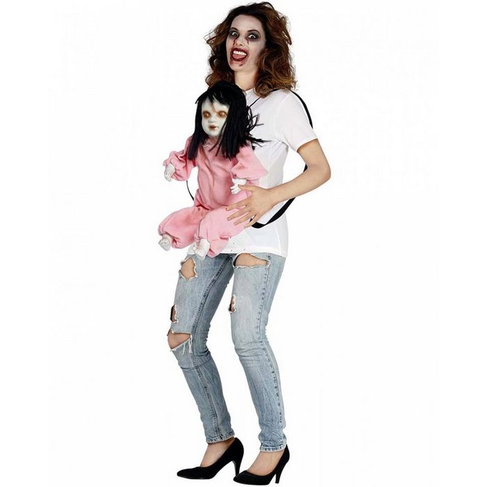 Horror-Shop Dekofigur Zappelnde Zombie Puppe als Halloween Animatronic z