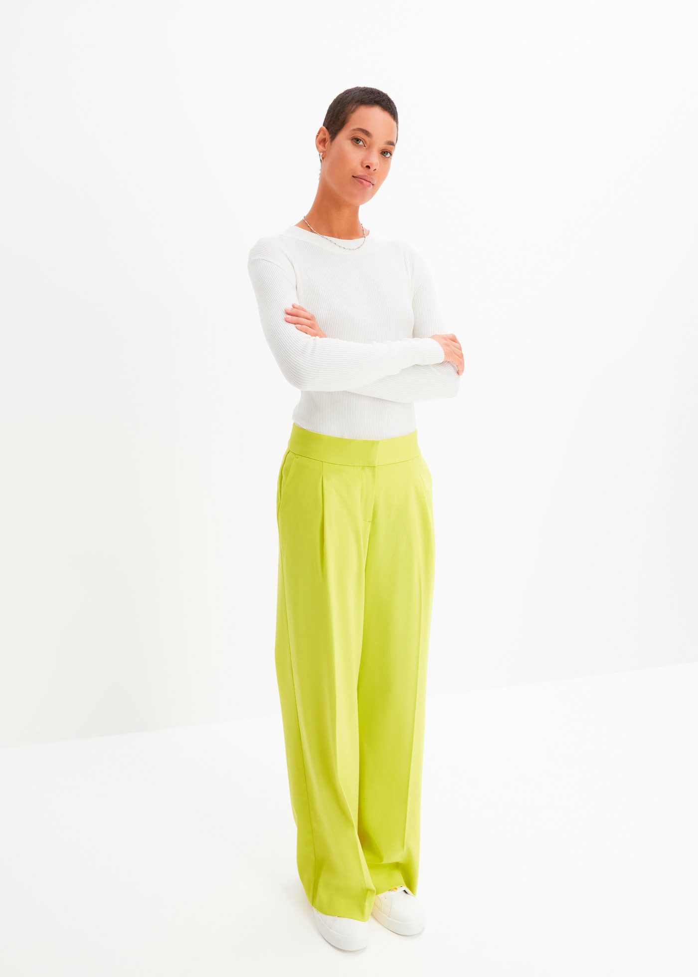 bonprix Marlene-Hose aus Polyester, Viskose und Elasthan, Regular Fit, weit günstig online kaufen