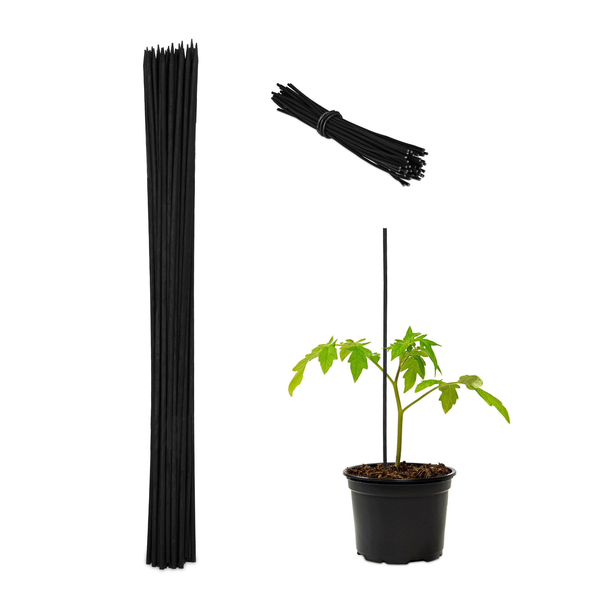 Rankhilfe 50er Set Pflanzenstab 60 cm