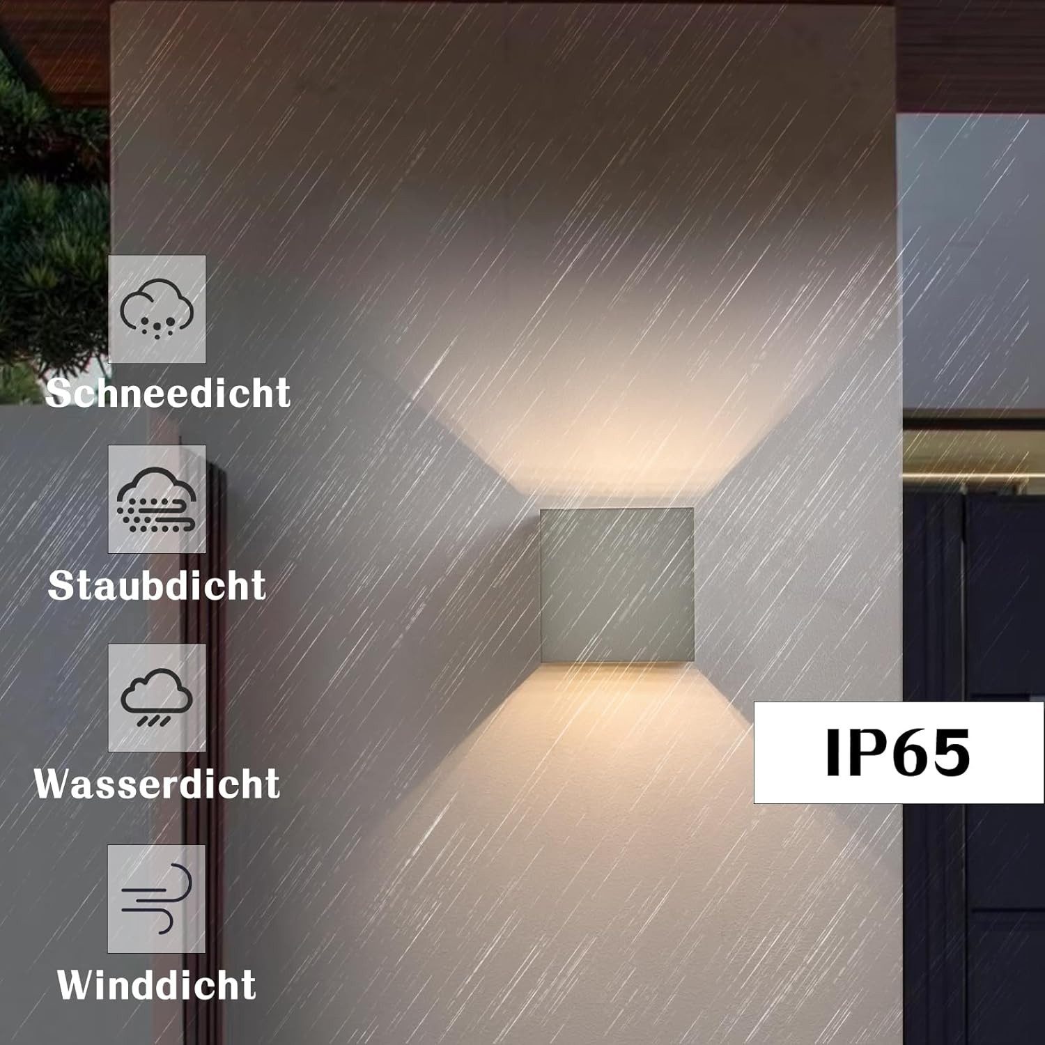 ZMH LED Wandleuchte Innen 2ER Außenwandleuchte Up Down Wand Leuchten Modern günstig online kaufen