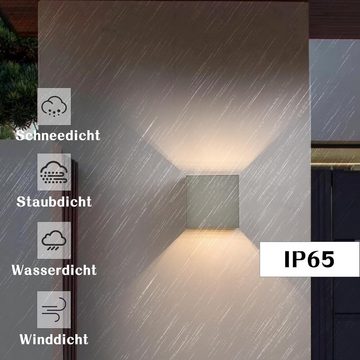 ZMH LED Wandleuchte Aussen Wandlampe: Außenwandleuchte Innen Up Down Modern IP65, G9, Mit Leuchtmittel, Wasserdicht Einstellbarer Strahl Flurlampe für Wohnzimmer