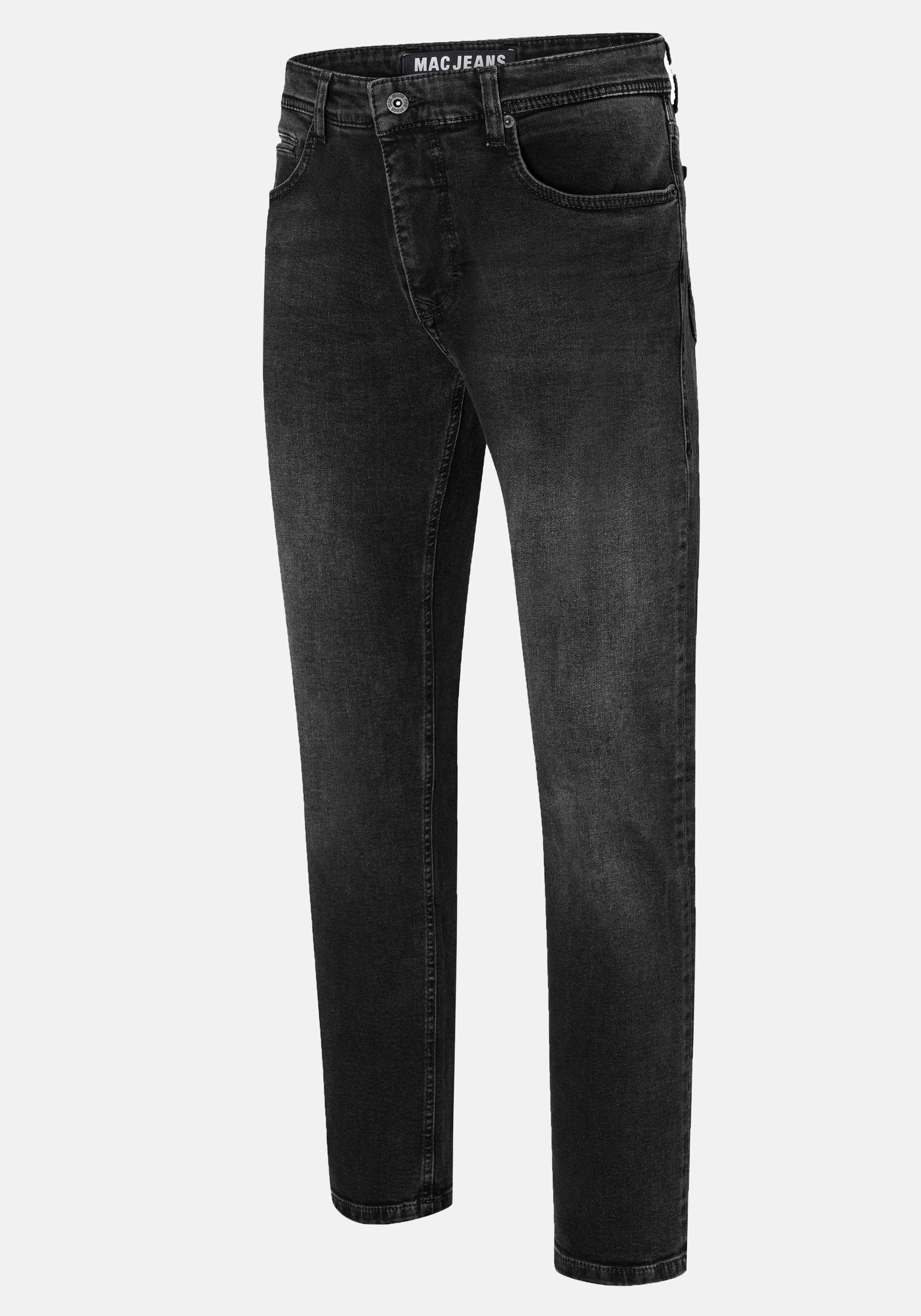 MAC 5-Pocket-Jeans Arne black stone used Stretch Denim