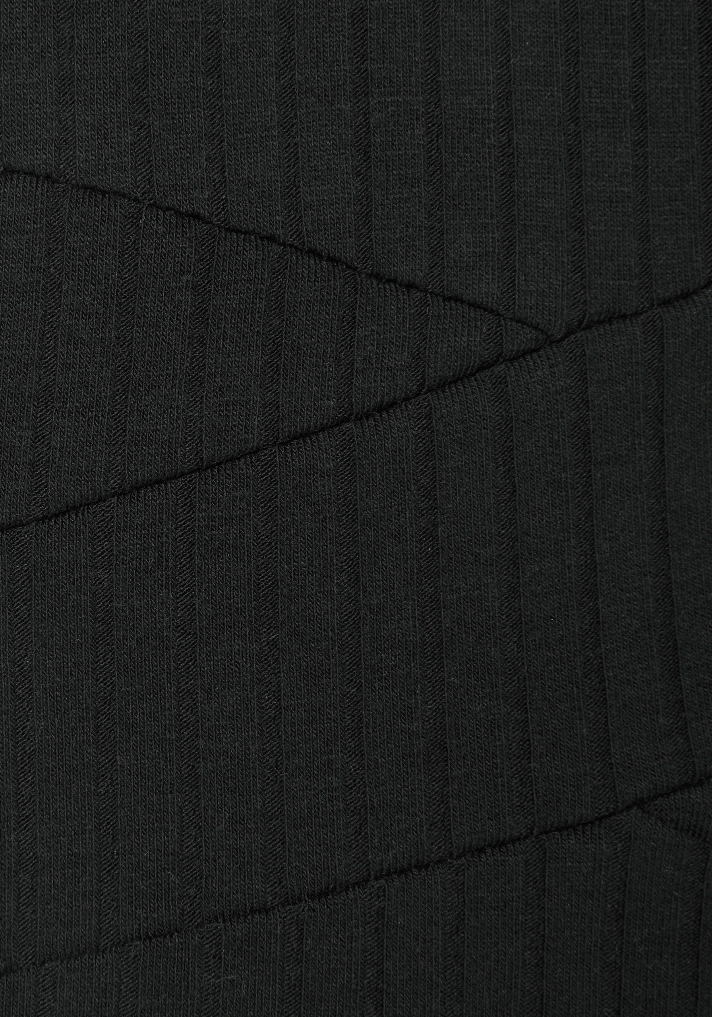 LASCANA schwarz Minikleid Rippware aus weicher