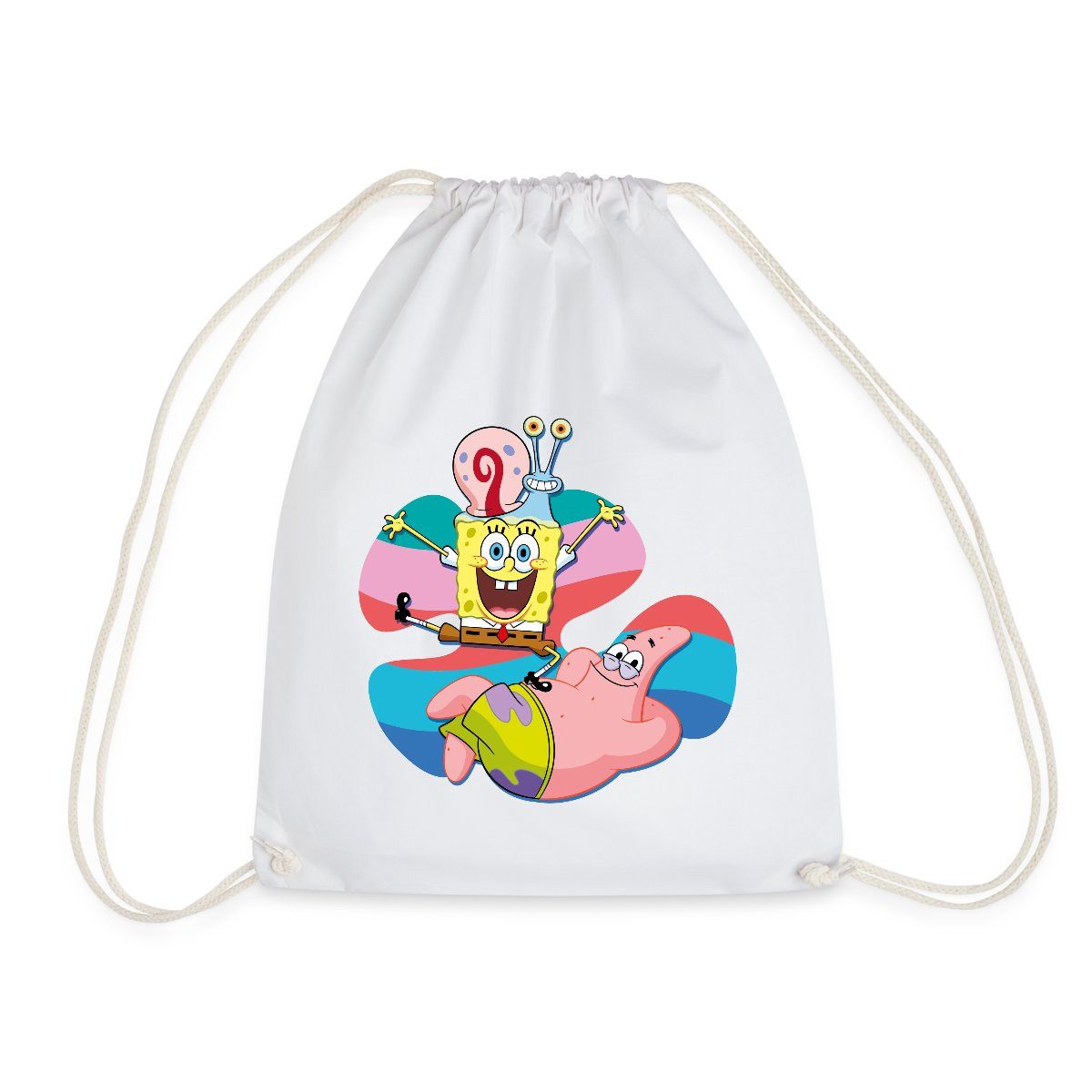 Spreadshirt Turnbeutel SpongeBob Schwammkopf Patrick Gary Die Schnecke Turnbeutel (1-tlg)