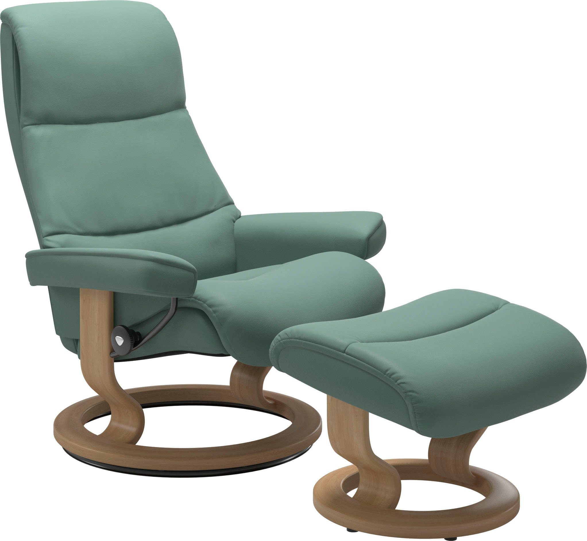 Relaxsessel Relaxsessel mit Eiche Größe mit Stressless® View (Set, Hocker), S,Gestell Base, Classic