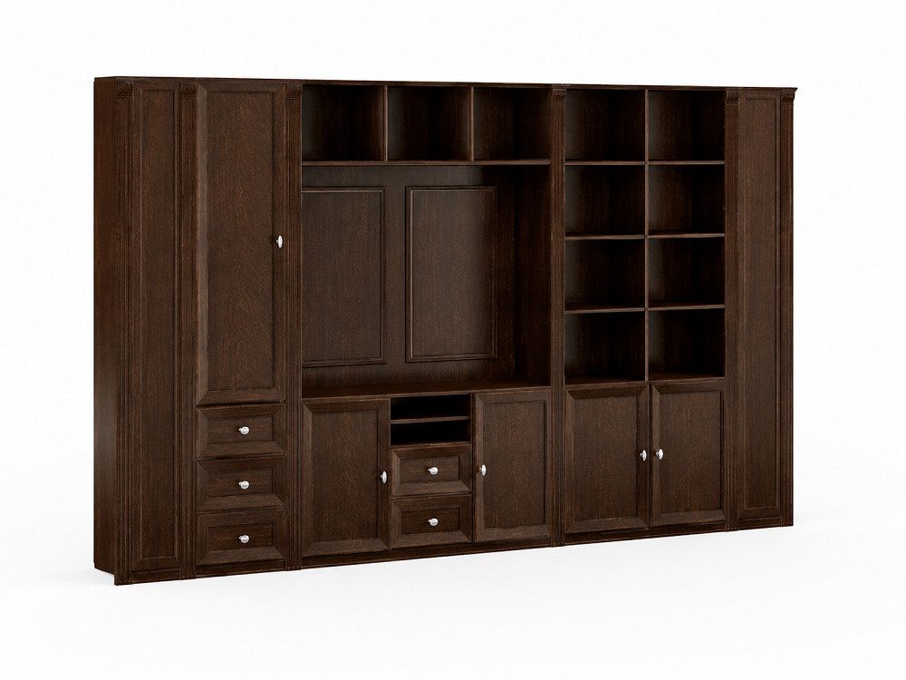 JVmoebel Aktenschrank Brauner Massivholz Büroschrank im eleganten Design (Büroschrank) Made in Europa
