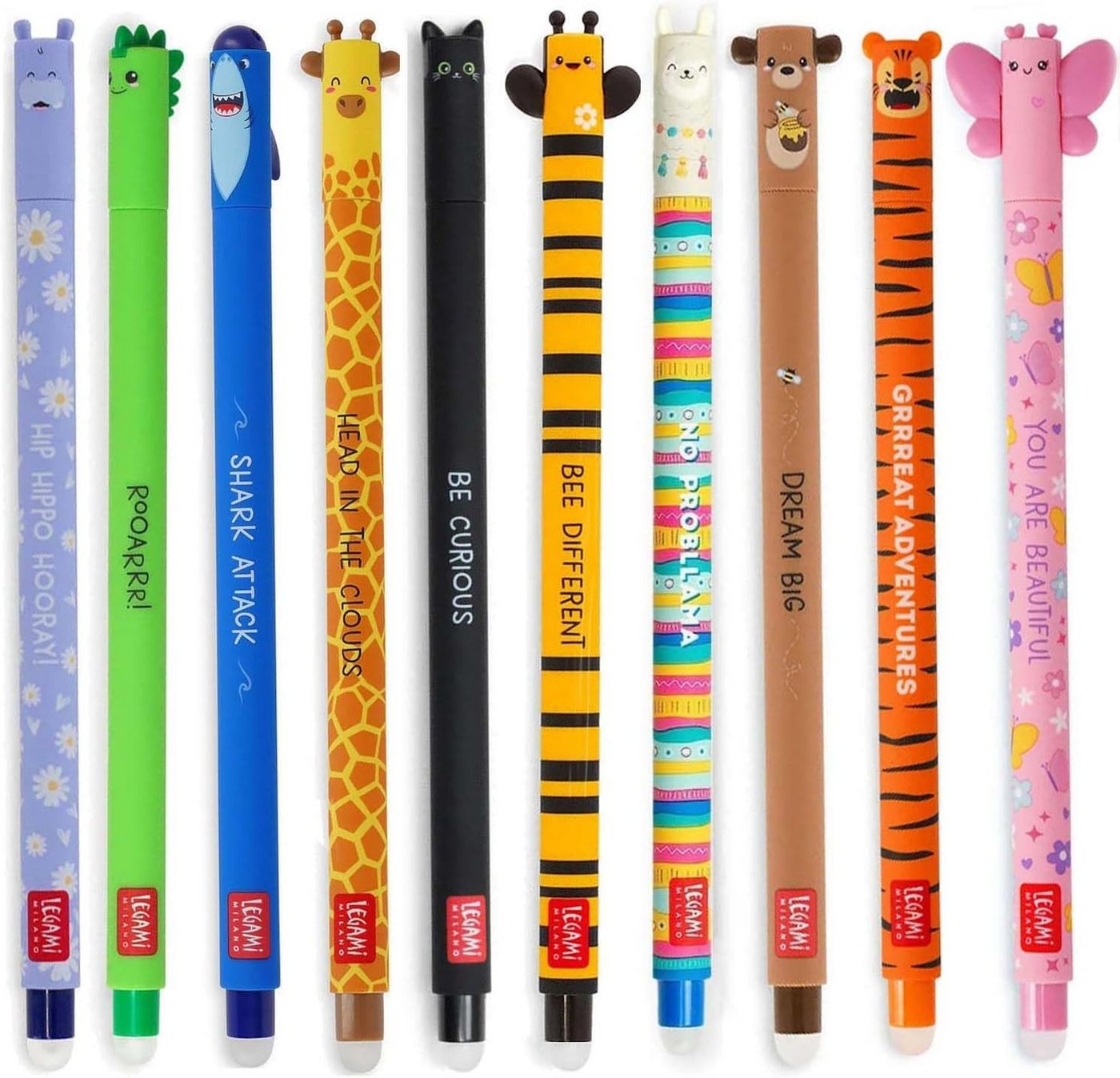 Legami Gelschreiber LEGAMI - 10er Set Gel-Radierstifte, Erasable Pen, radierbar, (10-tlg)