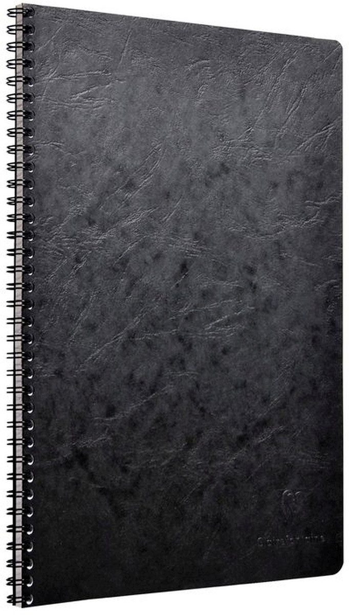 CLAIREFONTAINE Notenblock Spiralbuch A4 Agebag liniert mit Rand 50 Blatt schwarz