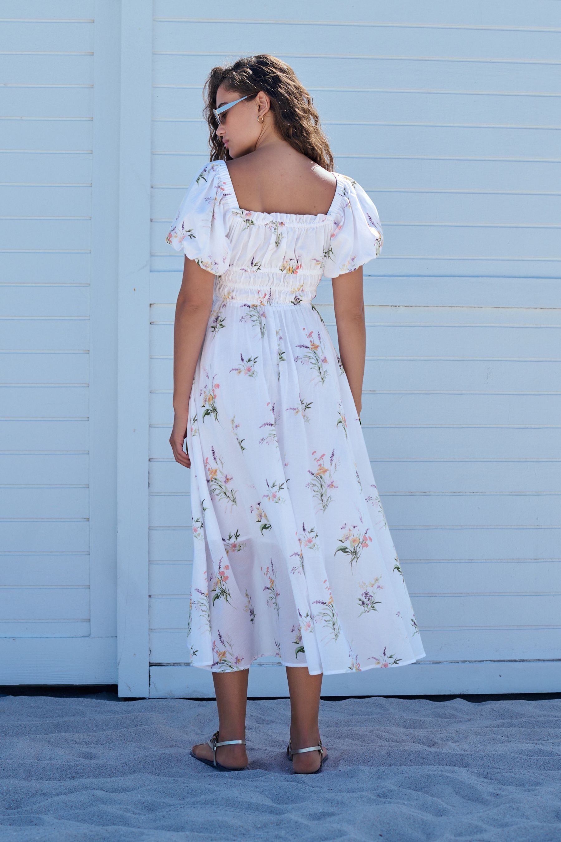 Next Midikleid Midikleid mit Puffärmeln (1-tlg) günstig online kaufen