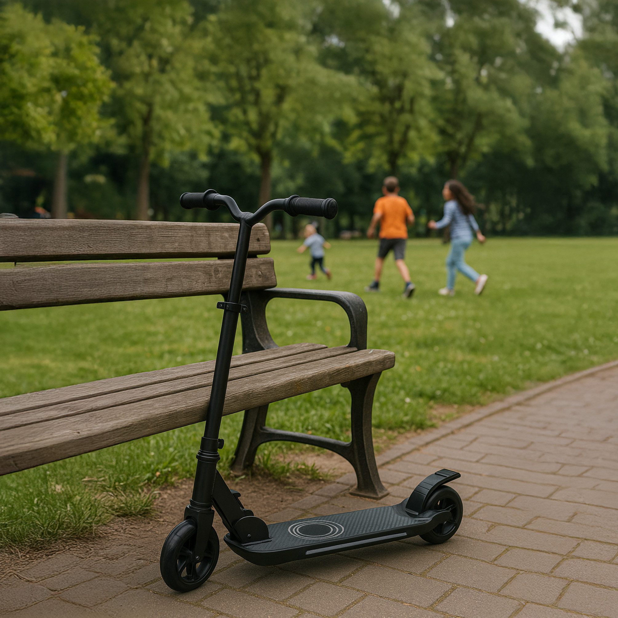 Denver E-Scooter SCK-5500B, 10 km/h, klappbar, Trittbrett-„Speeder“ zum Beschleunigen, LED-Vorderrad