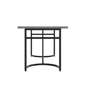 Powerwill Esstisch Moderner minimalistischer Esstisch, 158 x 76 x 75 cm, einfach zu installieren,nicht klappbar(Betonoptik)