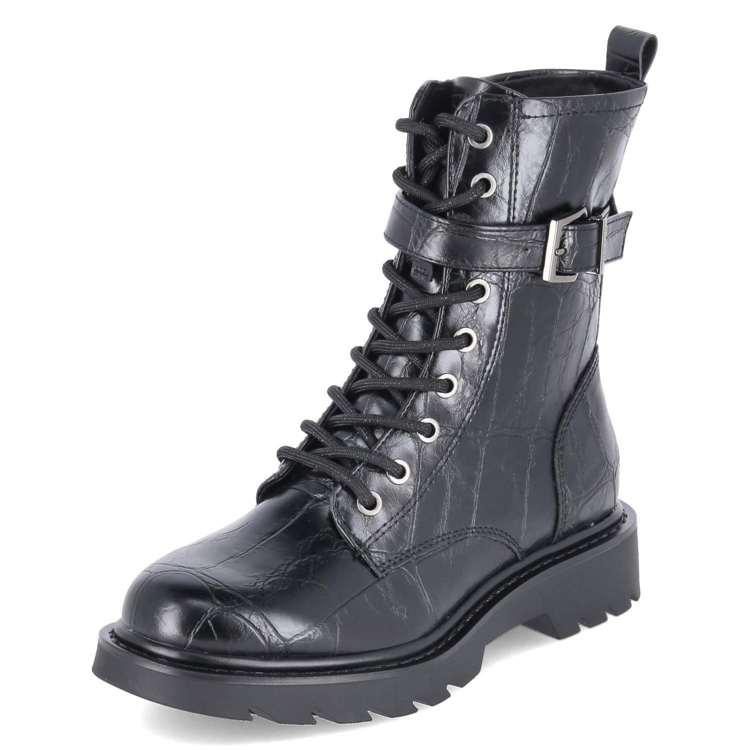 Tamaris Tamaris 1-25228-45-028 Damen Synthetik schwarz Schnürstiefel günstig online kaufen