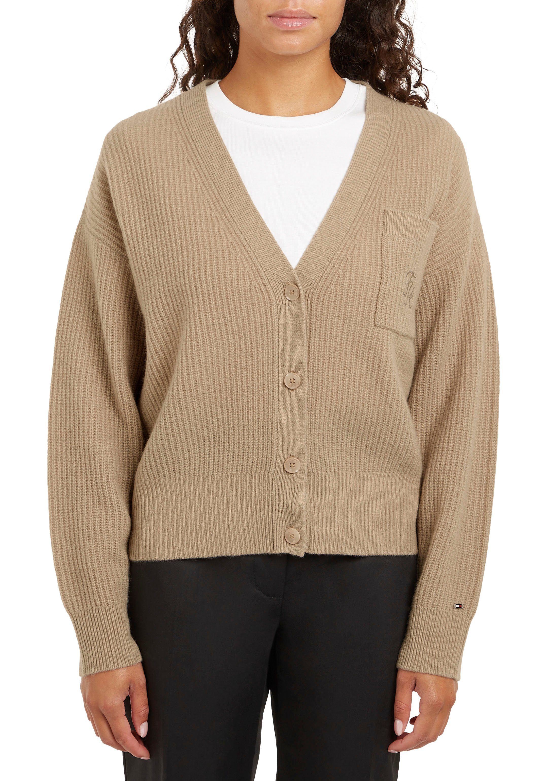 Tommy Hilfiger Strickjacke TH SCRIPT SOFT günstig online kaufen