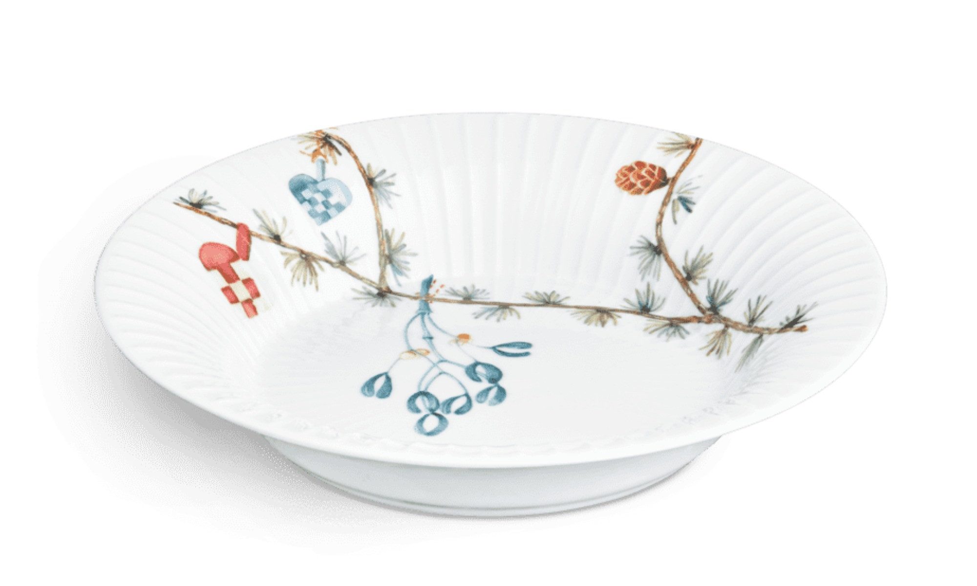 Kähler Suppenteller Kähler Hammershøi Christmas Tiefer Teller Porzellan Ø21 cm Weiß